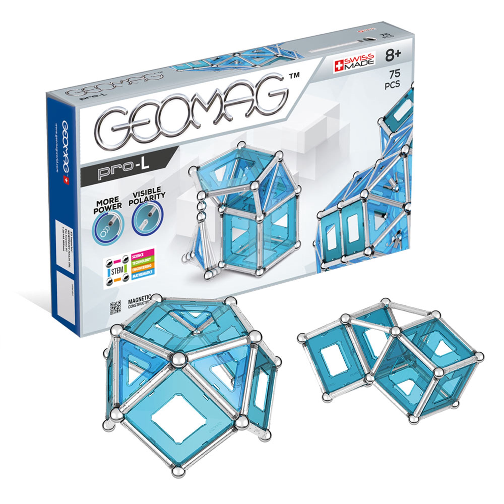Geomag™ Pro-L Magnetic STEM Toy Building Set, 75 Pieces