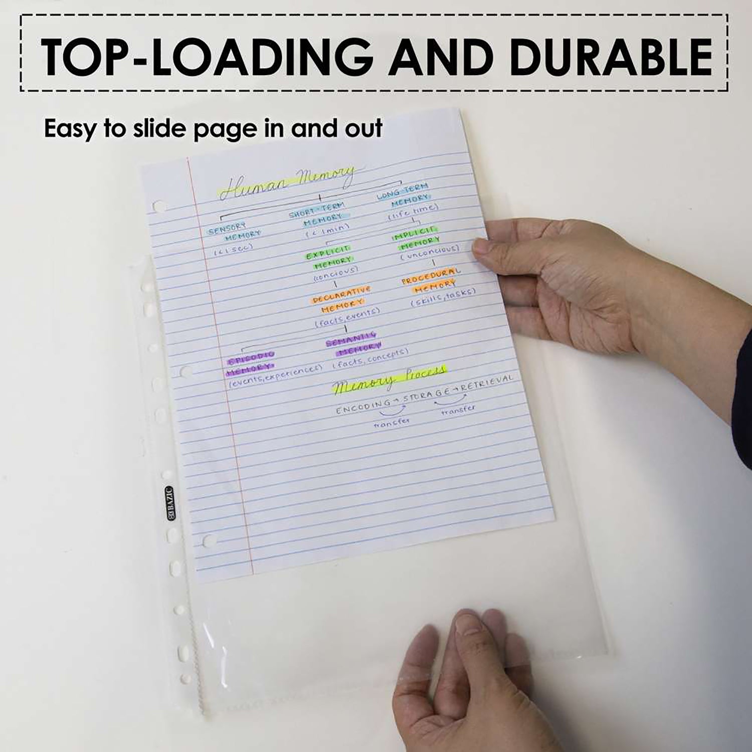 Standard Weight Top Loading Sheet Protectors, Box of 100