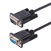 StarTech.com 3m RS232 Serial Null Modem Cable Crossover Serial Cable W/Al-Mylar Shielding DB9 Serial COM Port Cable Female to Male Compatible W/DTE De