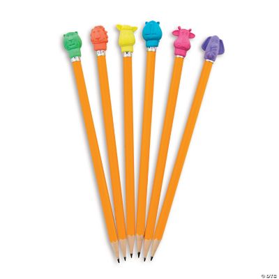 Zoo Animal Pencil Top Erasers - 144 Pieces