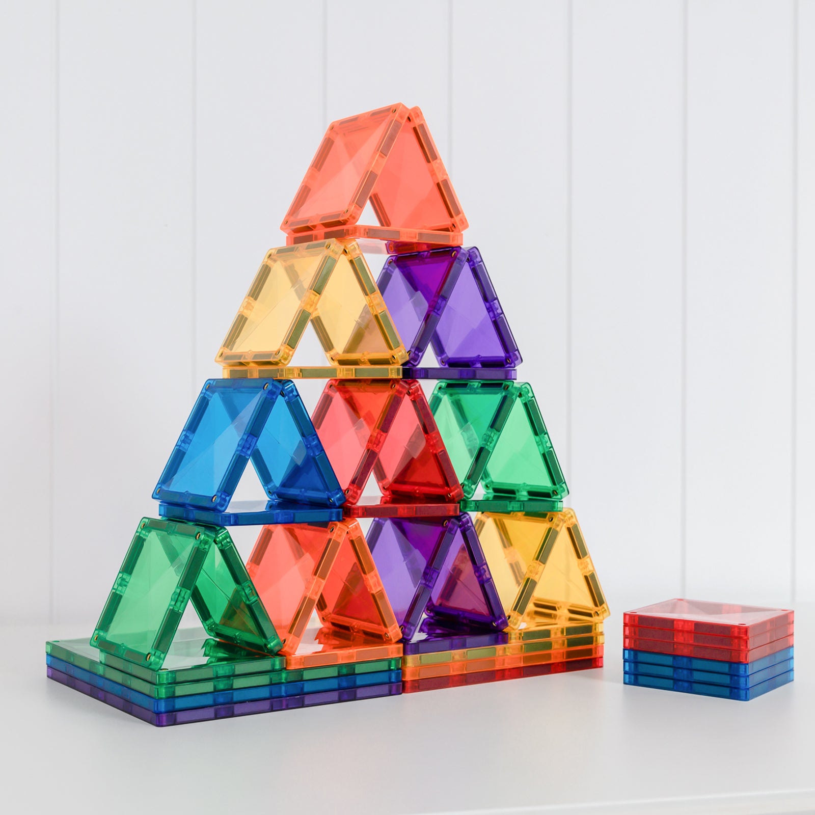 Magnetic Tiles Rainbow Square Pack, 42 Pieces