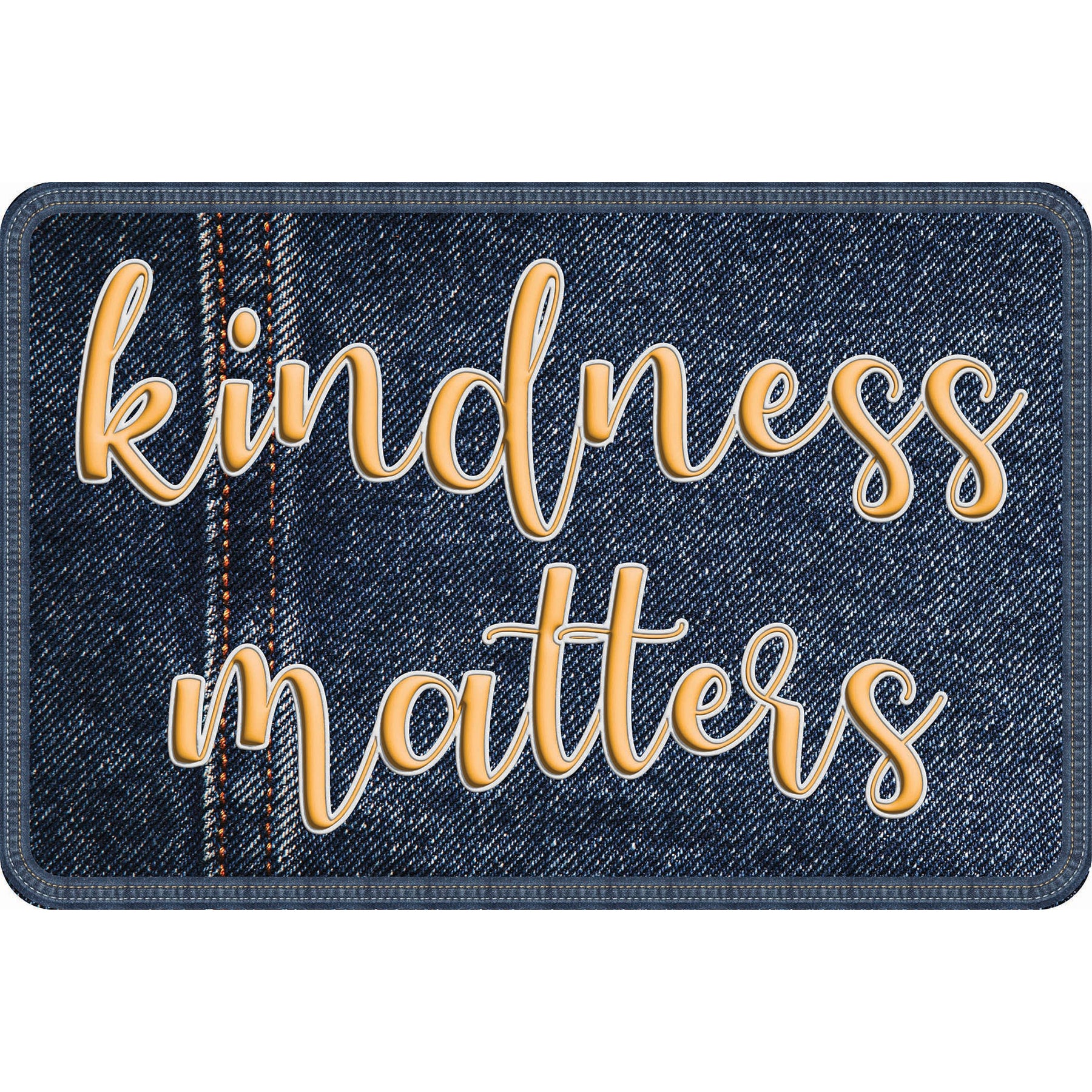The Original Fun Mat® Computer Mouse Pad, 11.75x8 in, Kindness Matters, Denim