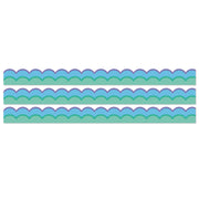 Happily Ever Elementary Retro Remix Cool Waves Scalloped Bulletin Board Borders, 39 Feet Per Pack, 3 Packs