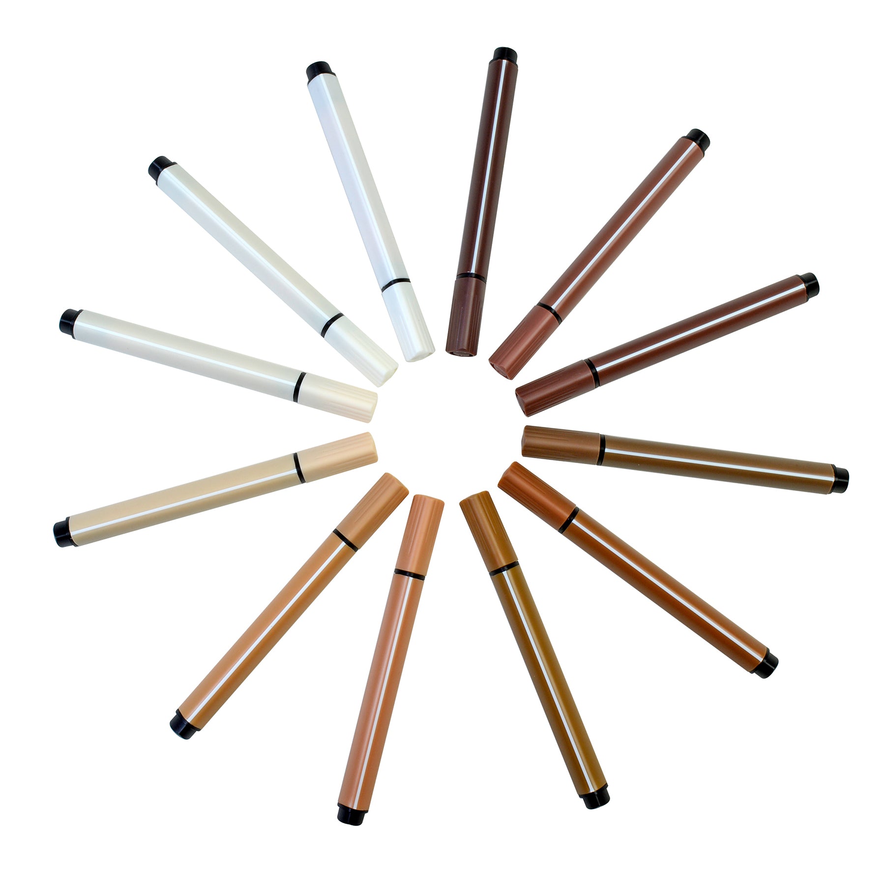 Triangular Magic Stix Global Skin Tone Markers, 12 Per Pack, 6 Packs
