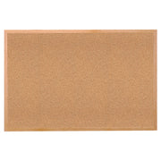 Natural Cork Bulletin Board with Wood Frame, 2'H x 3'W