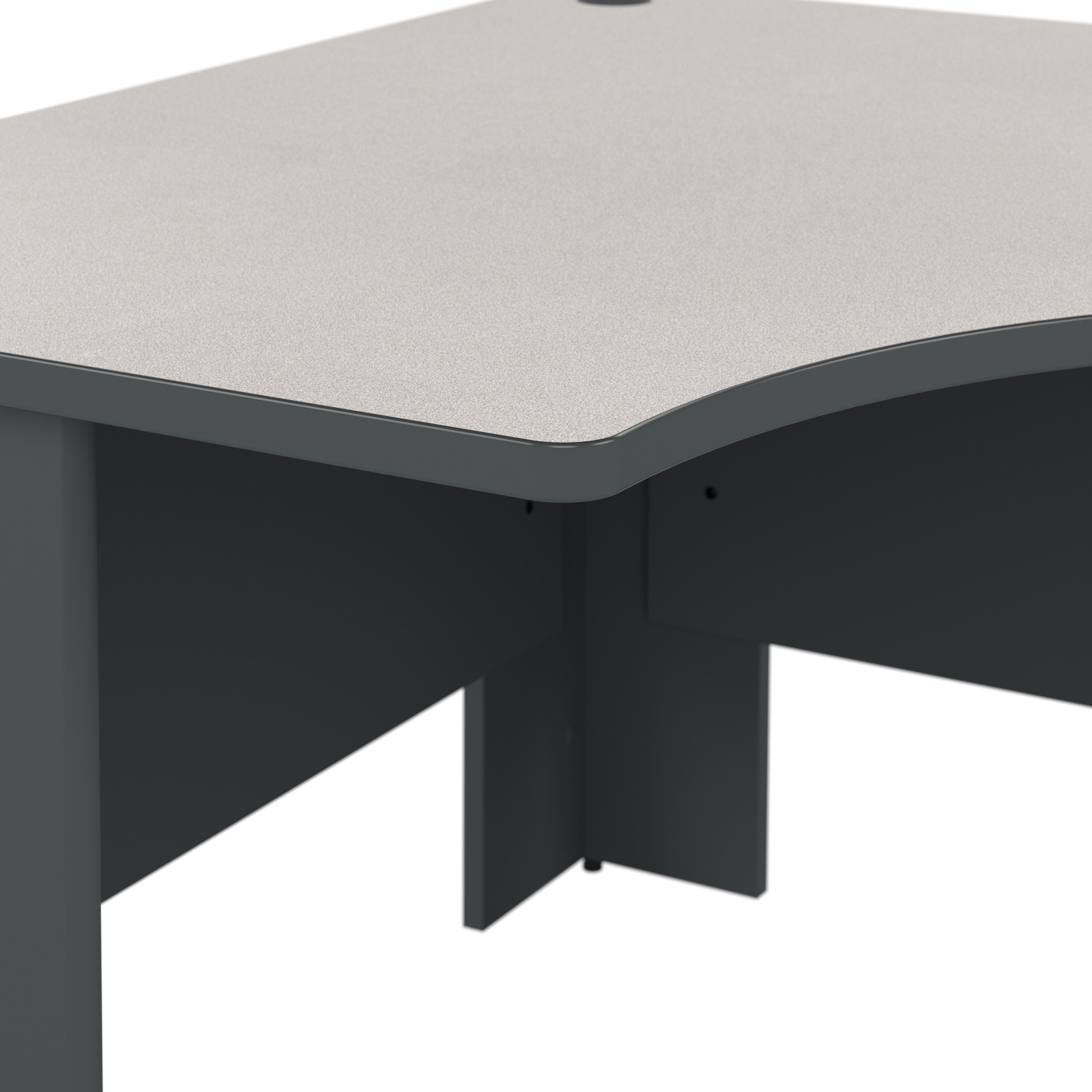 Bush Business Furniture Series A 48W Corner Desk in Slate and White Spectrum - 47.17" Width x 47.17" Depth x 29.66" Height