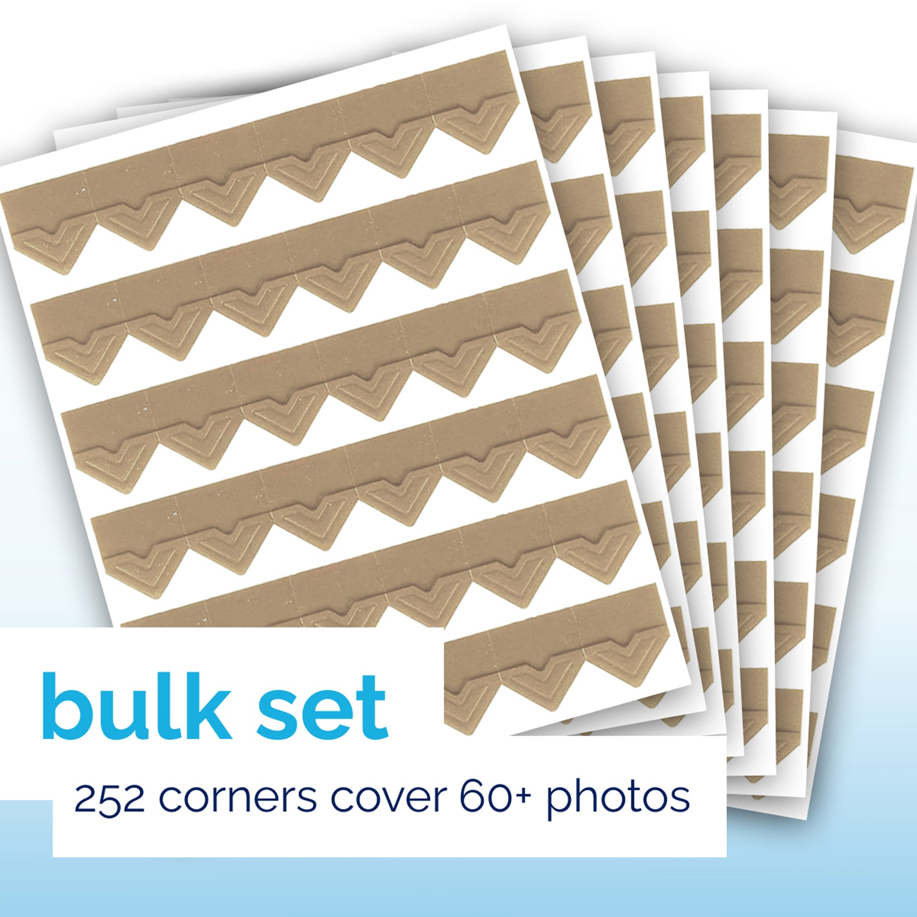 Canson Self Adhesive Photo Corners, Kraft, 252 Piece, 1 Count