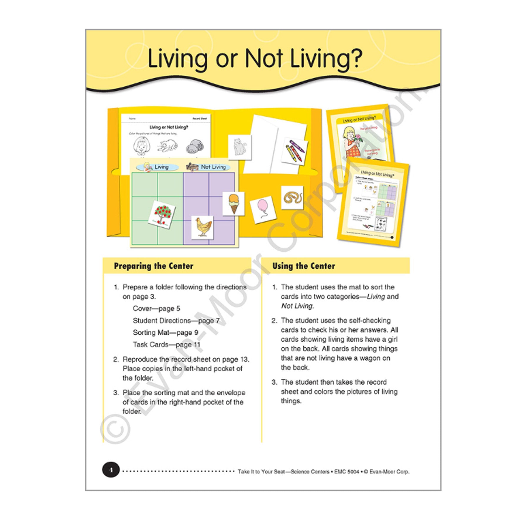 Take It to Your Seat Science Centers Book, Grades PreK-K