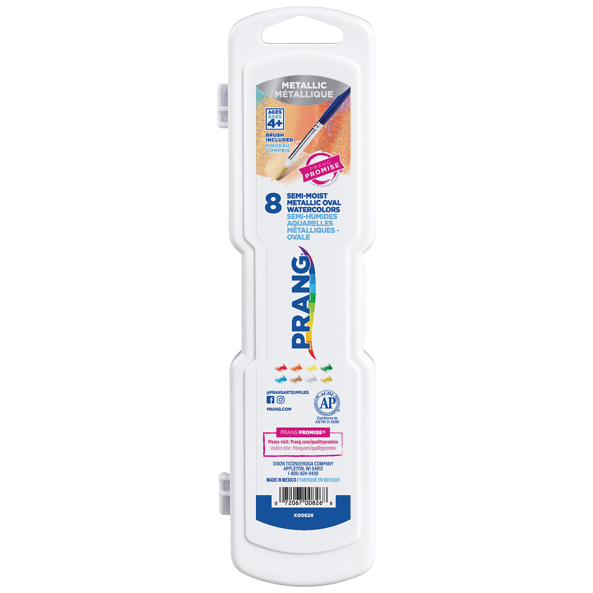 METALLIC WTRCLR ST 8 ASST W BRUSH