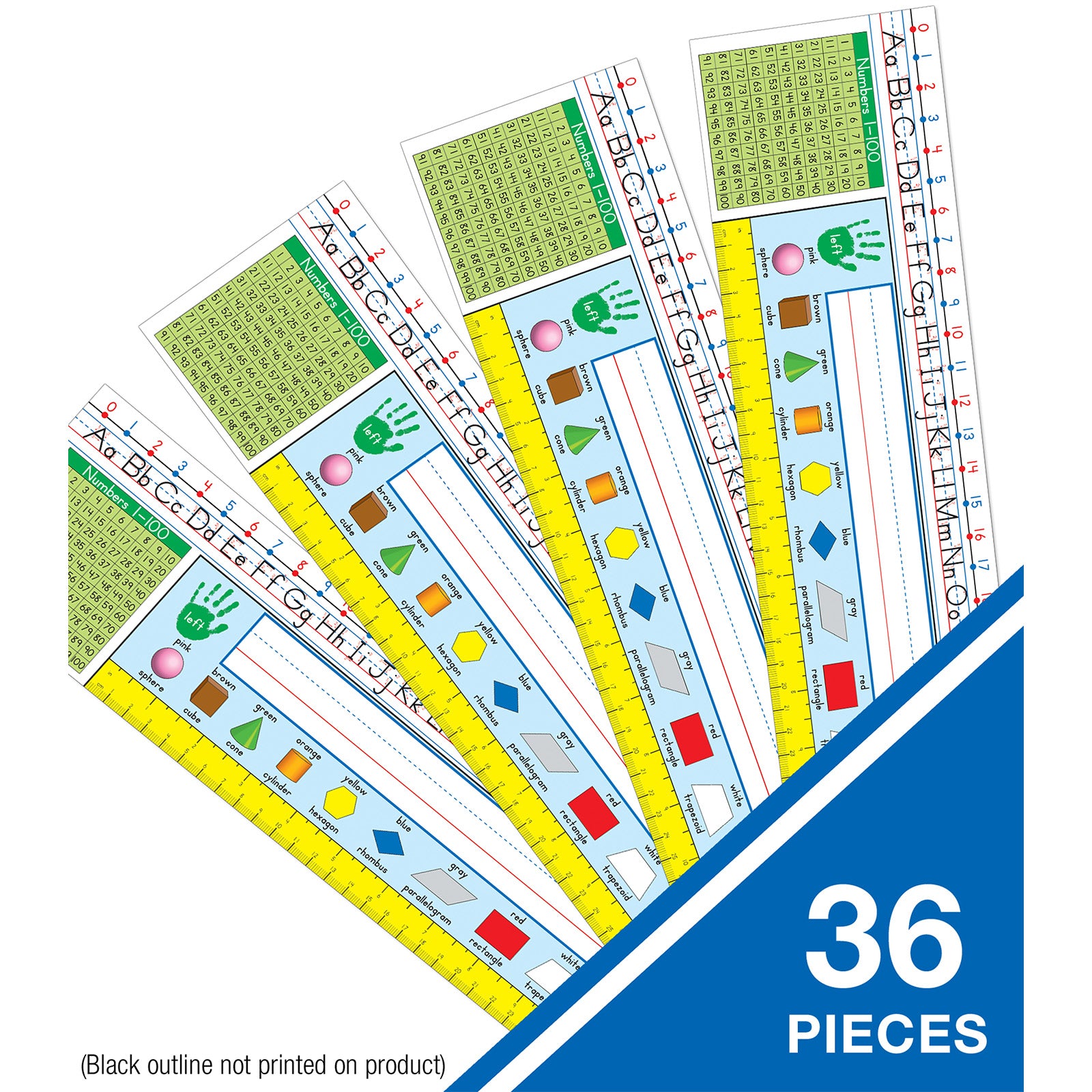 Traditional Manuscript Nameplates, Grade 1-3, Pack of 36