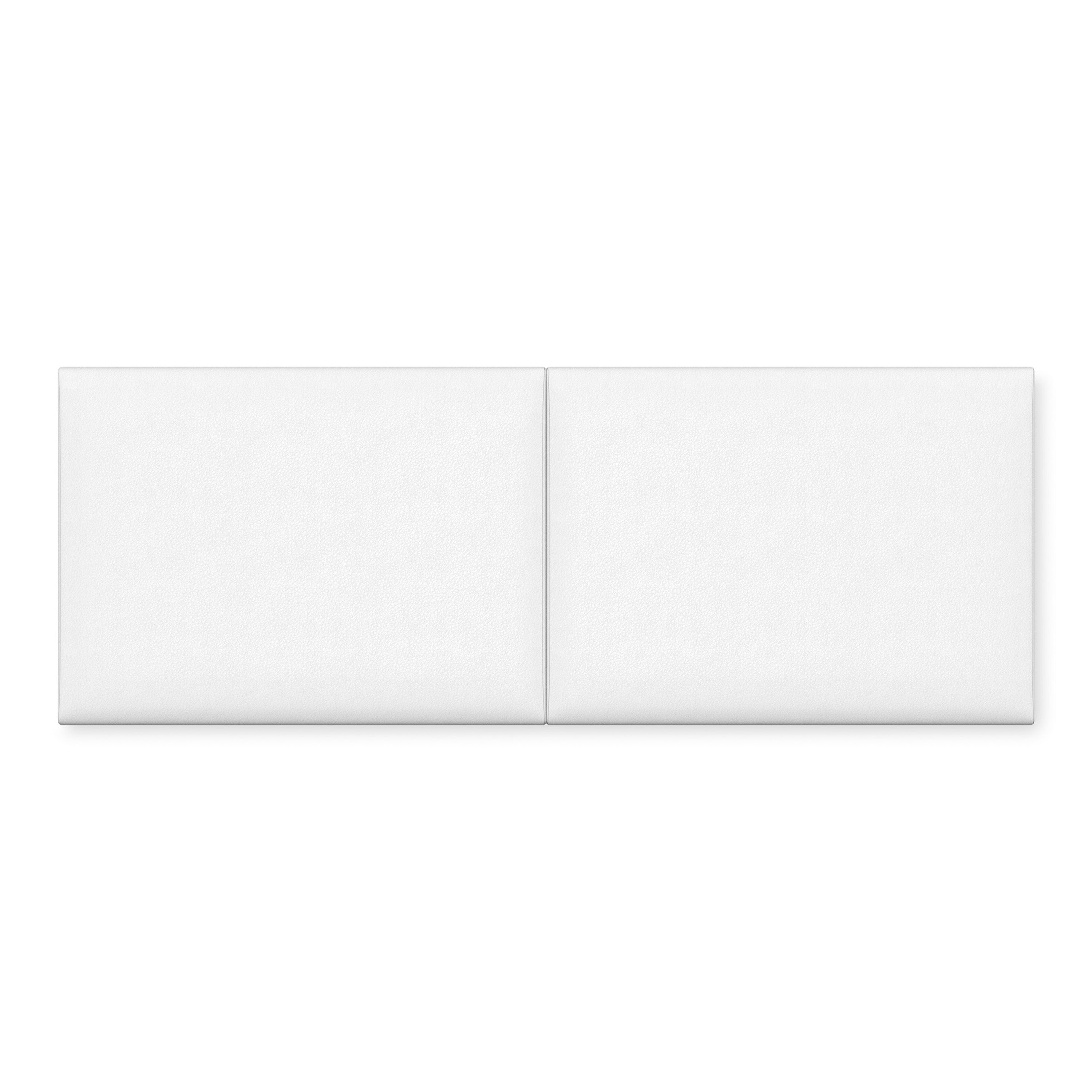 Jaxx Panelist Modern Padded Headboard- Set of 2 Wall Mounted Panels (Each 22.5" x 30")- Queen Double Tall, Vegan Leather, Thunder Grey