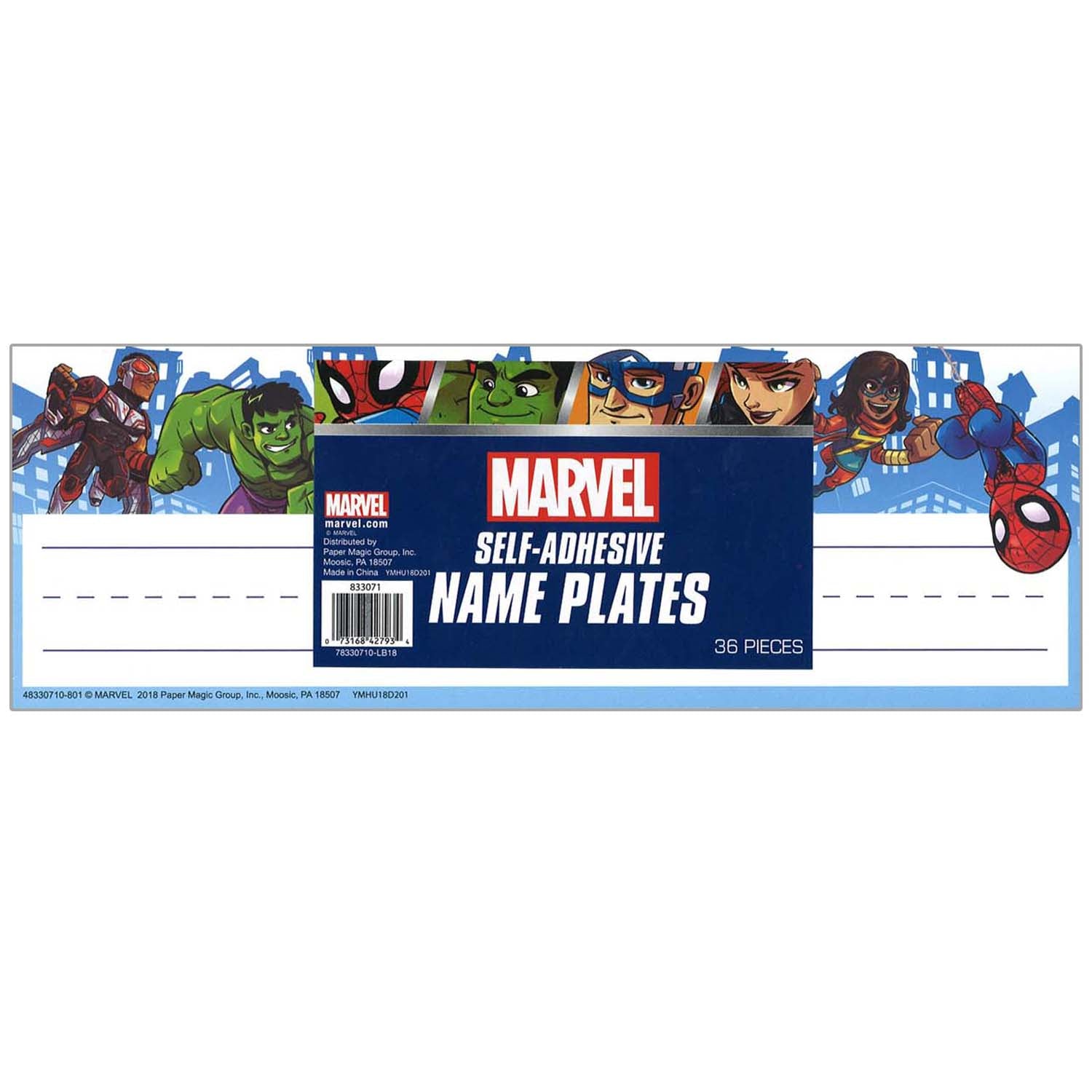 Marvel™ Super Hero Self-Adhesive Name Plates, Pack of 36