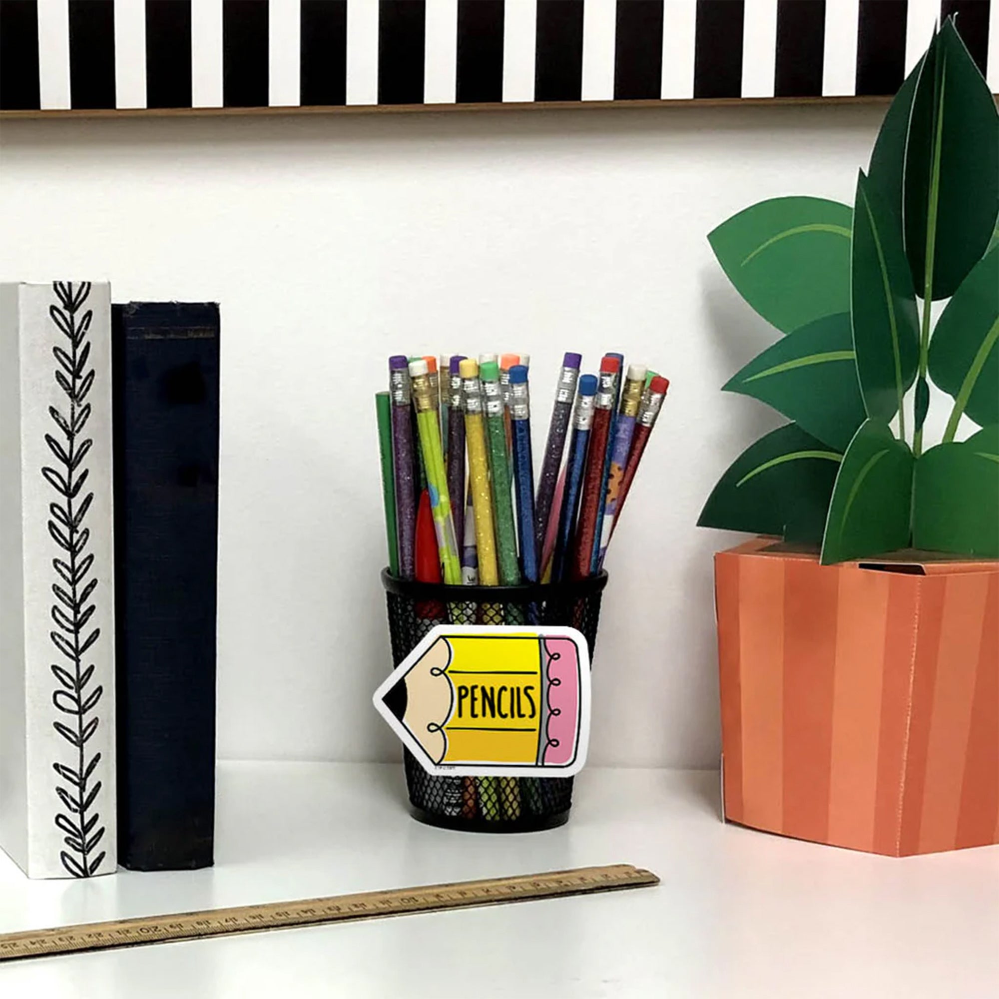 Core Décor Doodle Pencil 3" Designer Cut-Outs, Pack of 36