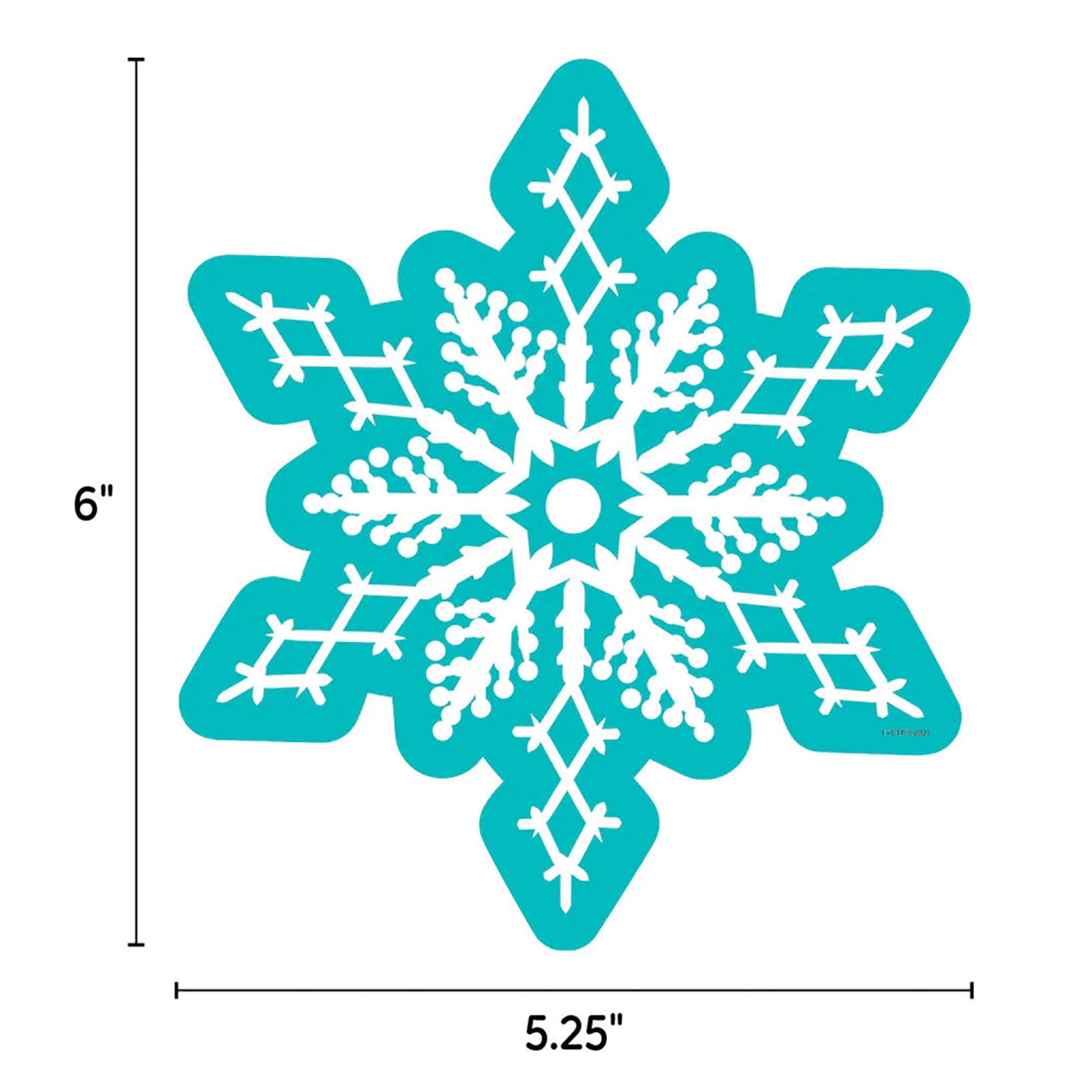Snowflakes 6" Designer Cut-Outs, Pack of 36