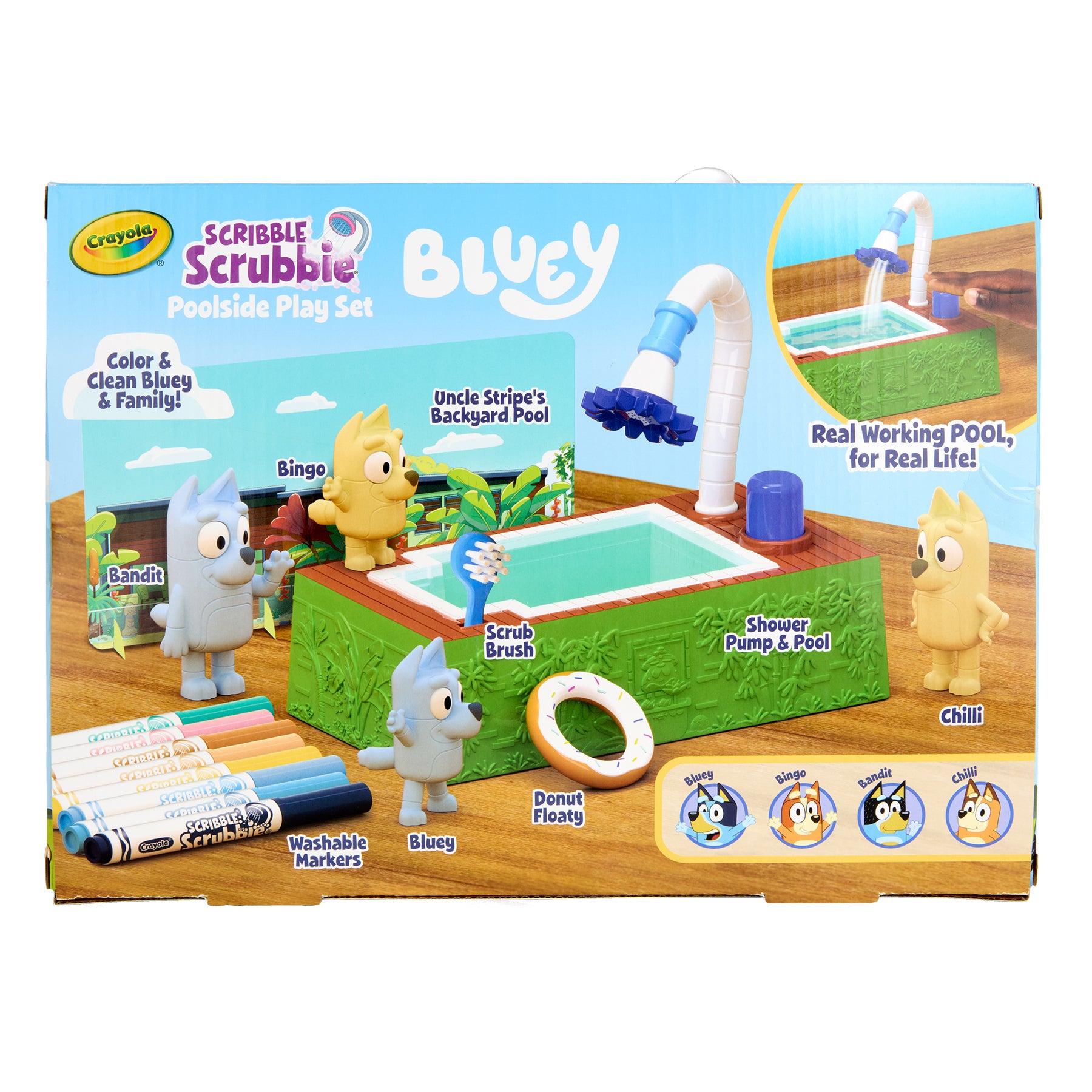 Scribble Scrubbie Bluey Poolside Playset