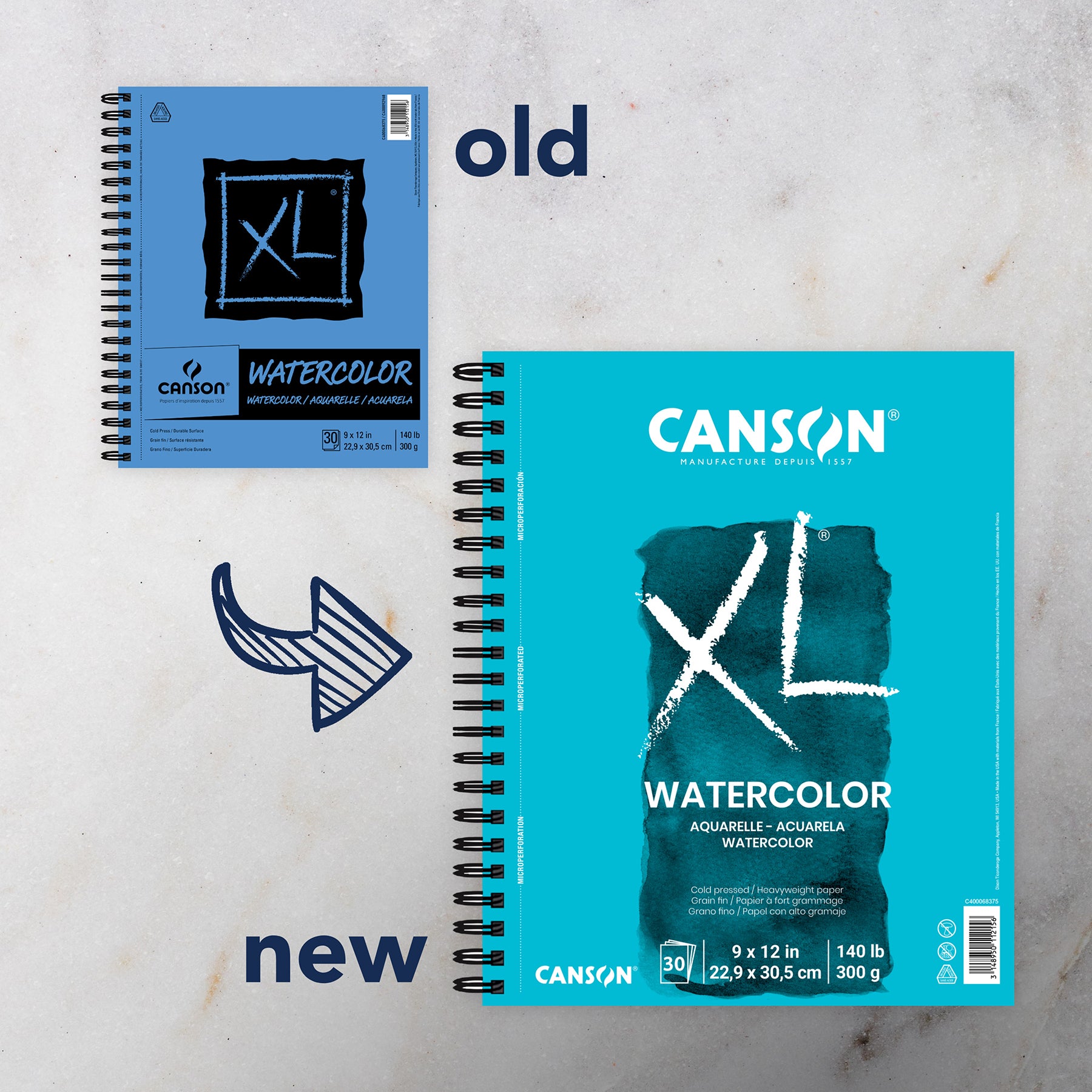 XL Series Watercolor Pad, Heavyweight White Paper, Side Wire Binding, 30 Sheets, 9x12 inch, 1 Count