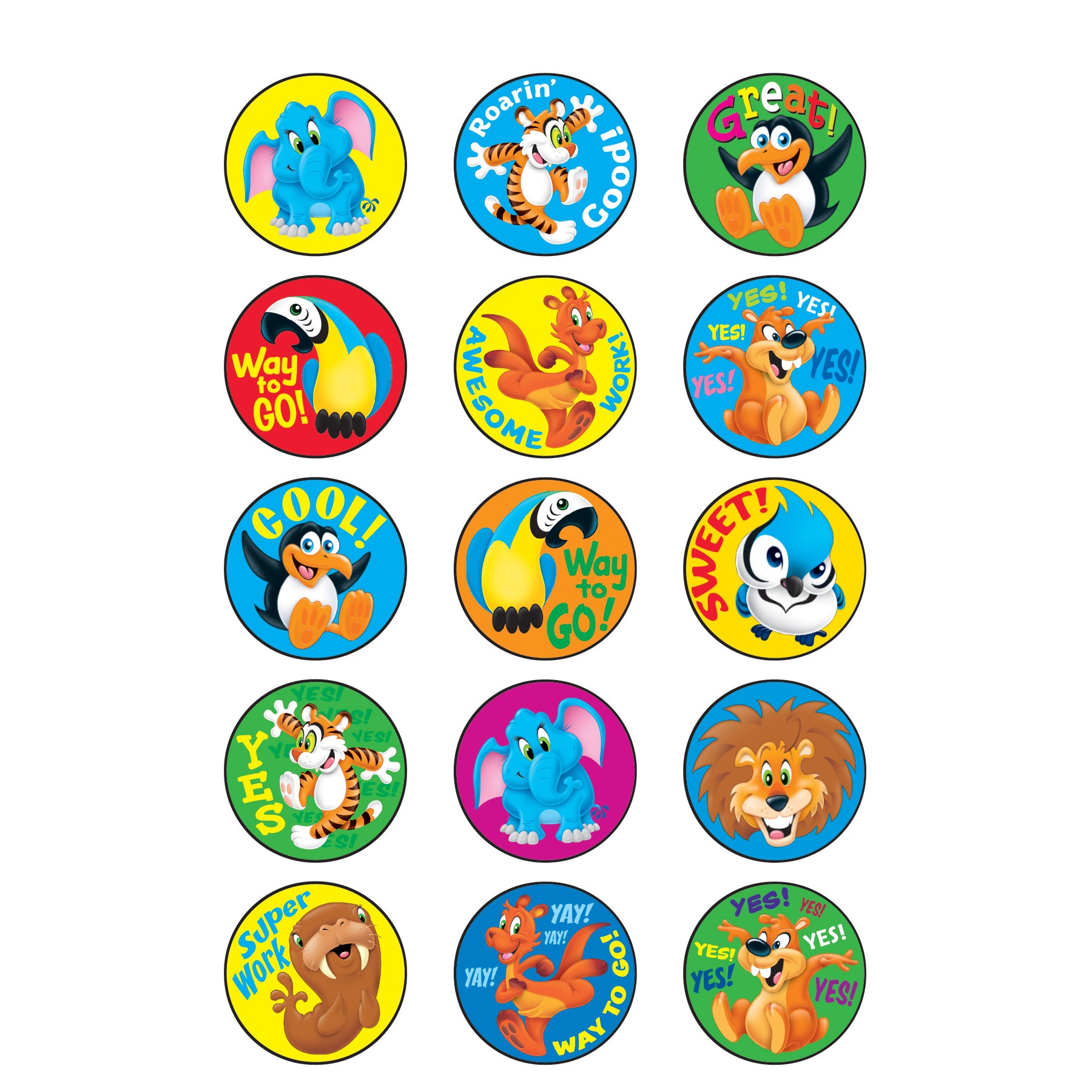 Awesome Animals/Tropical Stinky Stickers®, 60 ct.