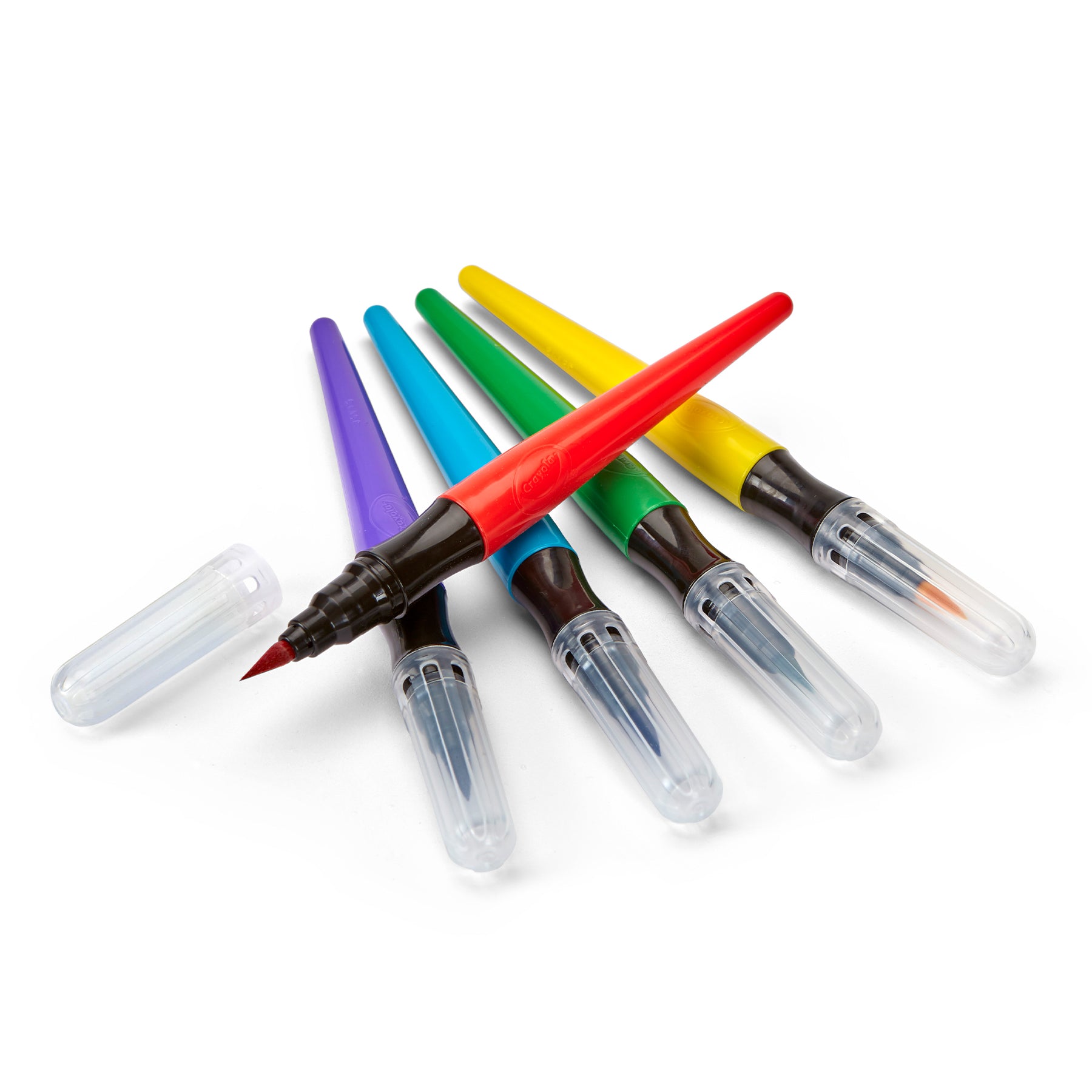Washable No Drip Paint Brush Pens, 5 Count