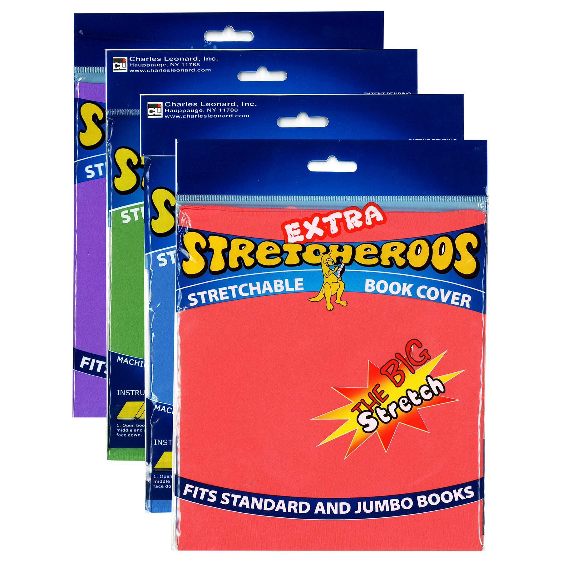 Extra Stretcheroos Bookcovers, Assorted Colors, Set of 36