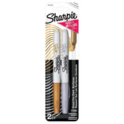Metallic Permanent Markers, Fine Point, Gold & Silver, 2 Count