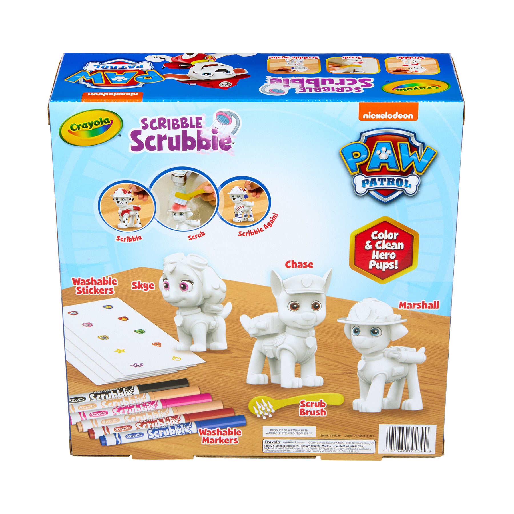 Scribble Scrubbie Paw Patrol 3 Count Deluxe Set