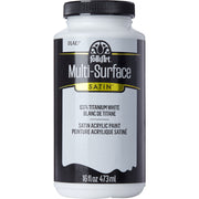 Acrylic Paint Multi-Surface Satin, 16oz., Titanium White