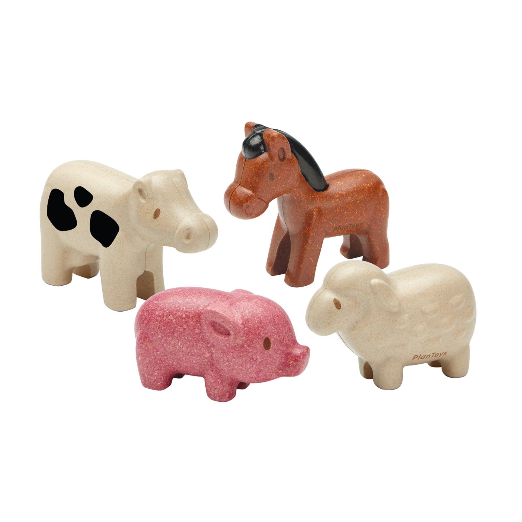 Wooden Farm Animals Playset