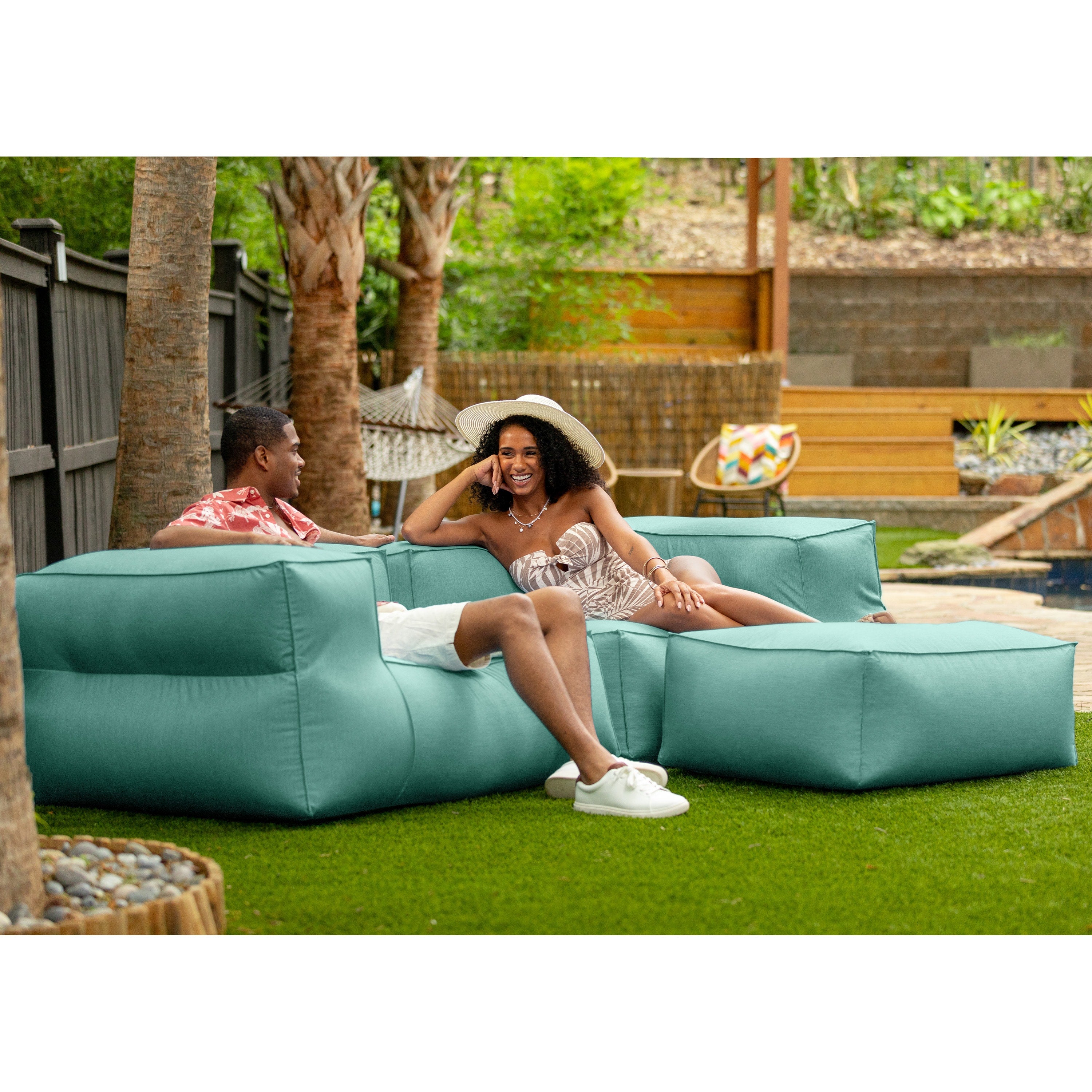 Baya Outdoor Modular Loveseat - Luxurious Soft Seating for Poolside or Hospitality, Breeze