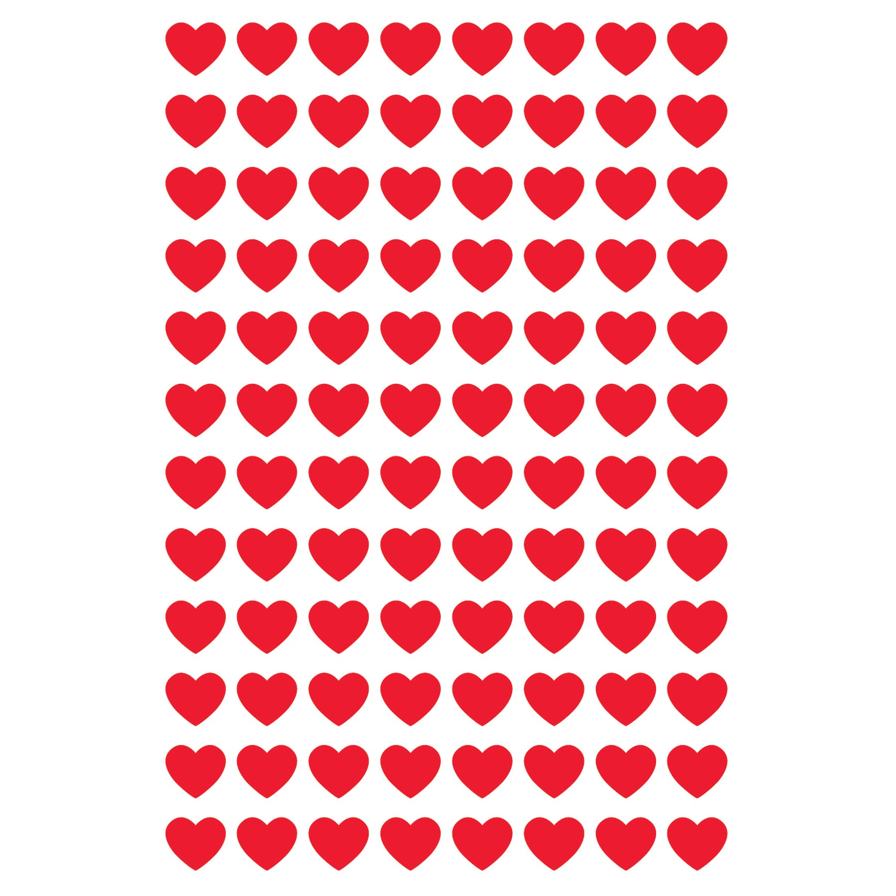 Red Hearts superShapes Stickers, 800 ct