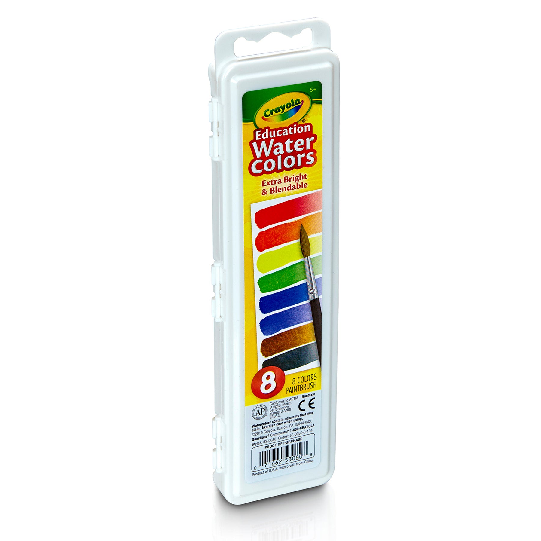 Education Oval Pans Watercolors Set, 8 Count