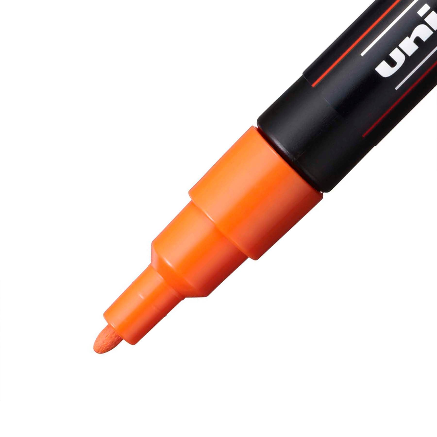 uni® POSCA PC-3M Water-Based Paint Markers, Reversible Fine Tip (0.9-1.3mm), Orange