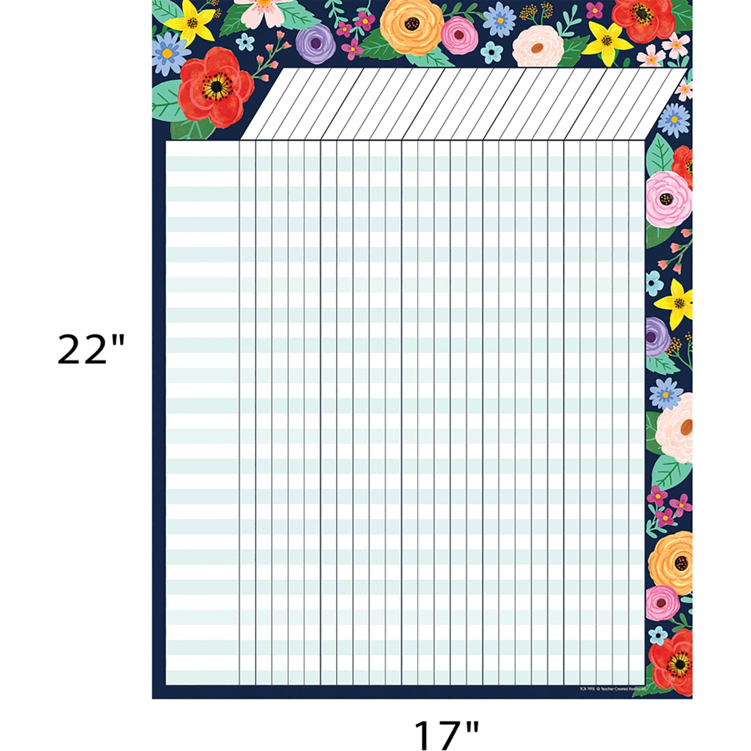 Wildflowers Incentive Chart, 17" x 22"
