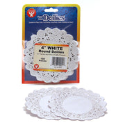 Doilies - Round, 100 ct., 4" White
