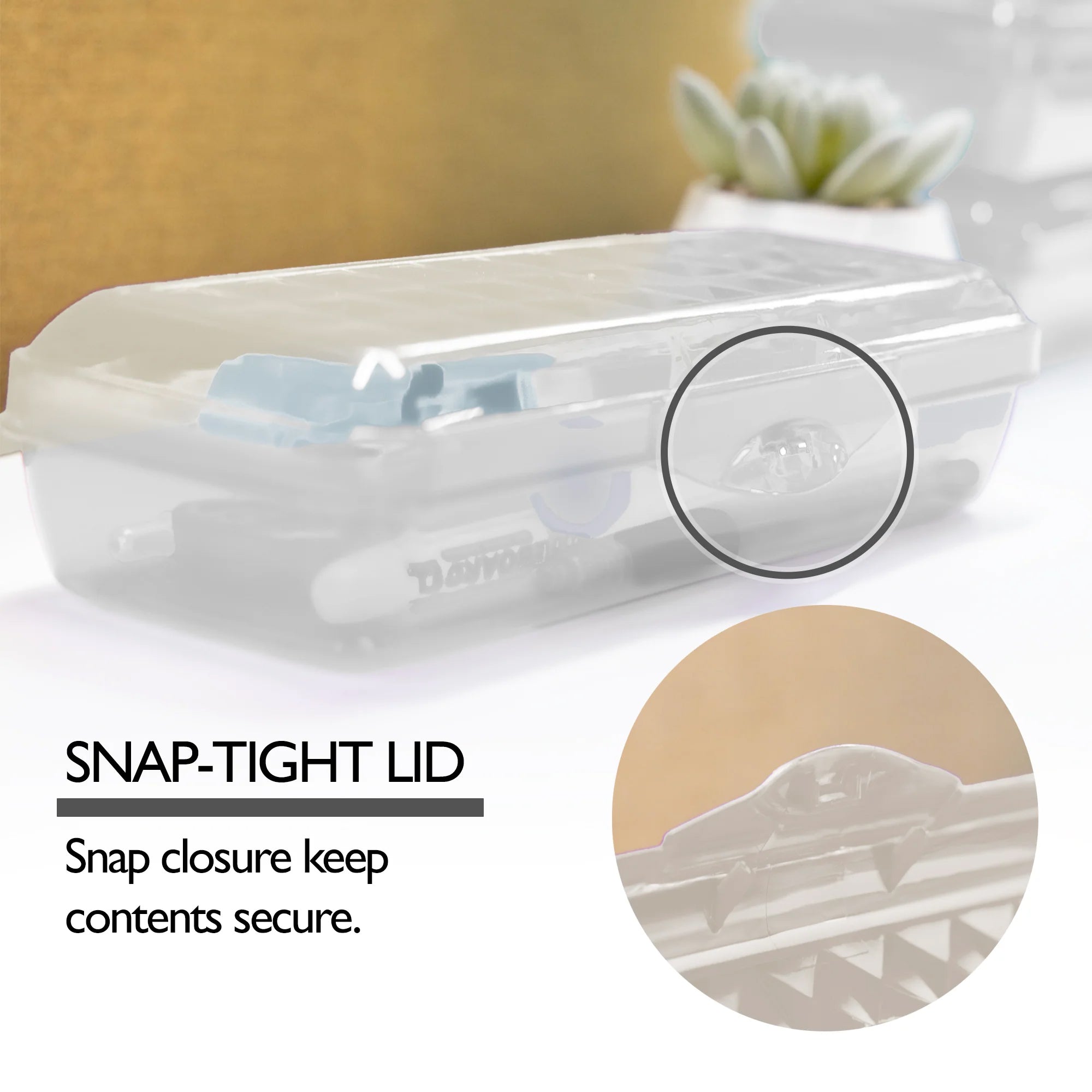 LUCENT Pencil Case Organizer Box, 8", Clear