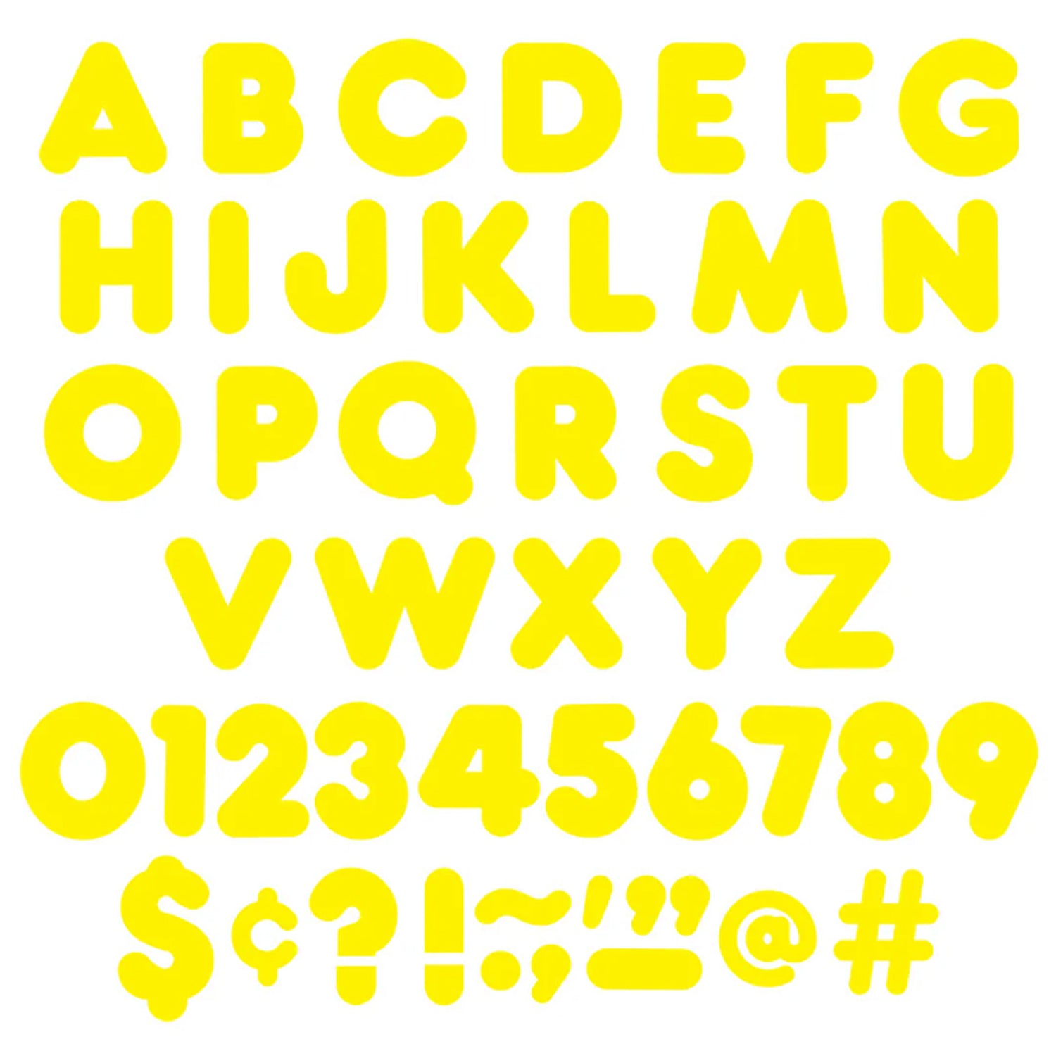 Yellow 4" Casual Uppercase Ready Letters®