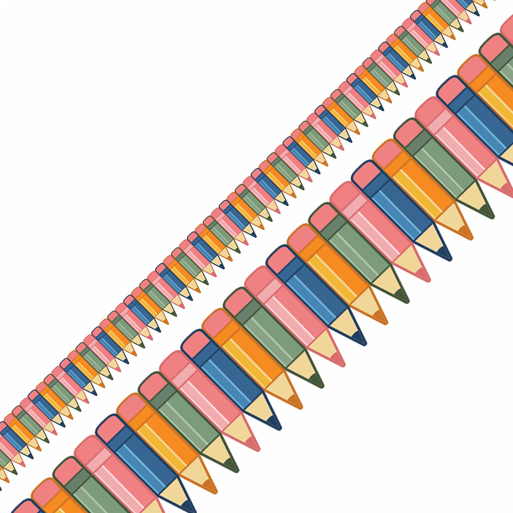 Diecut Pencils Deco Trim, 37 Feet