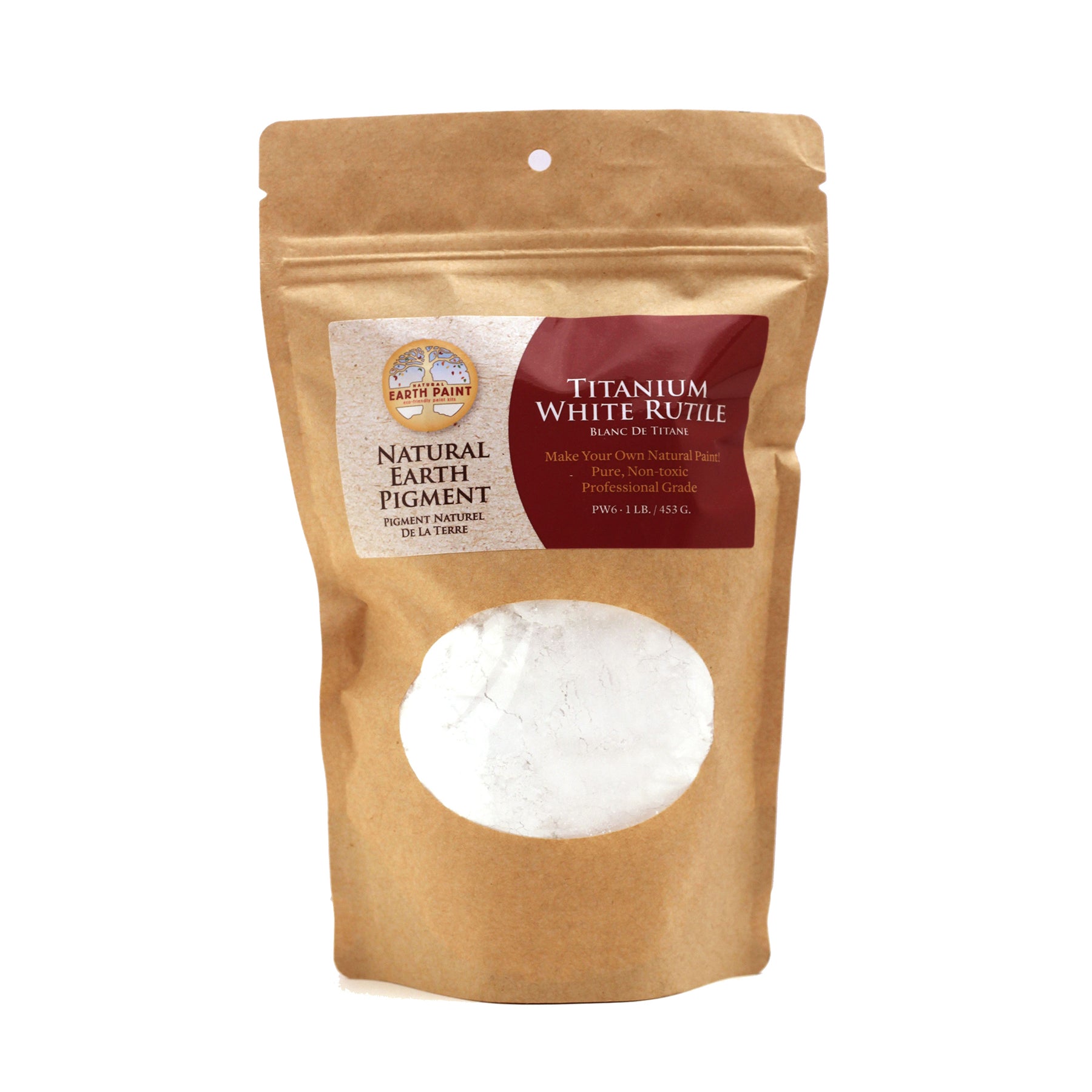 Earth & Mineral Pigments - Titanium White Rutile - 1 lb.
