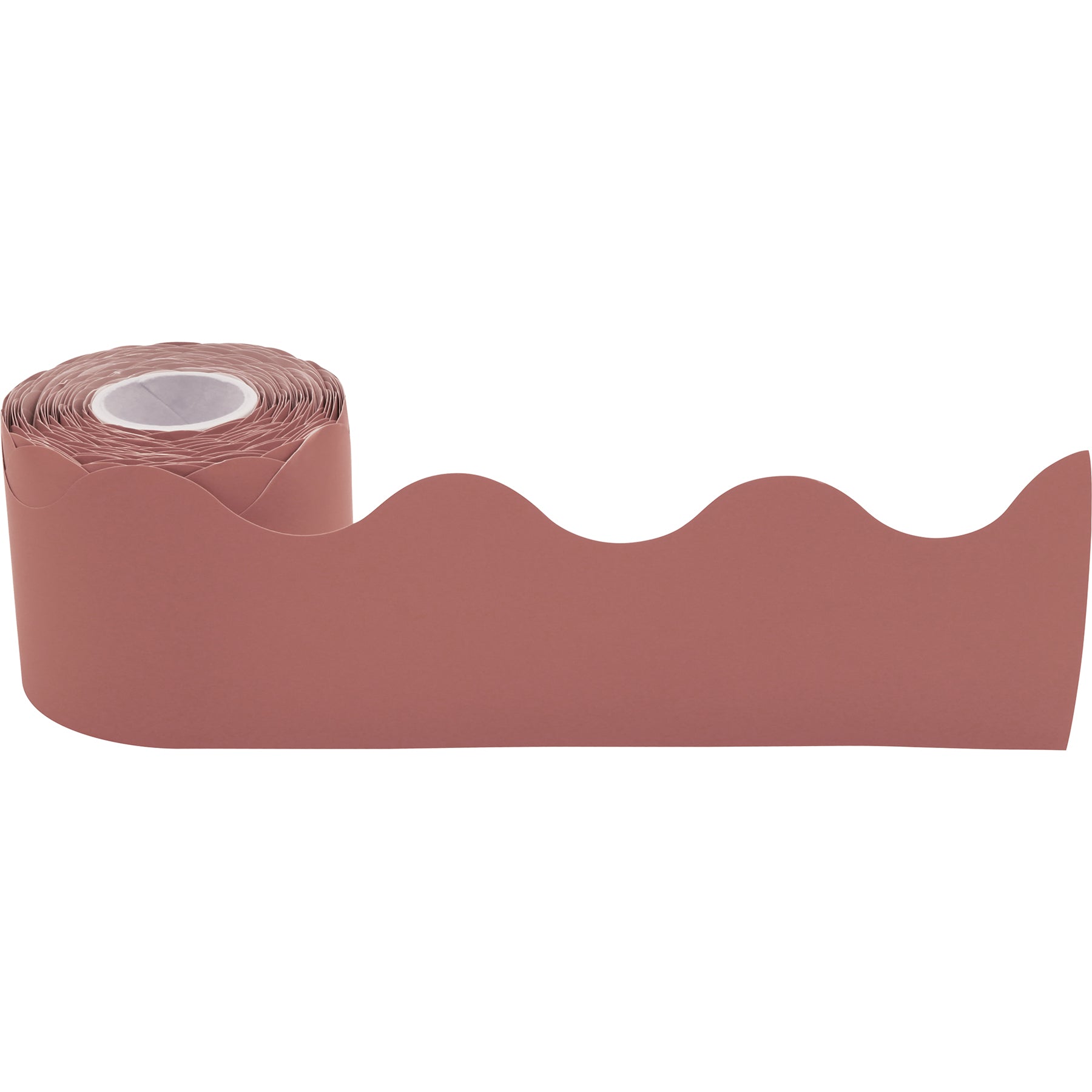 Deep Rose Scalloped Rolled Border Trim, 50 Feet