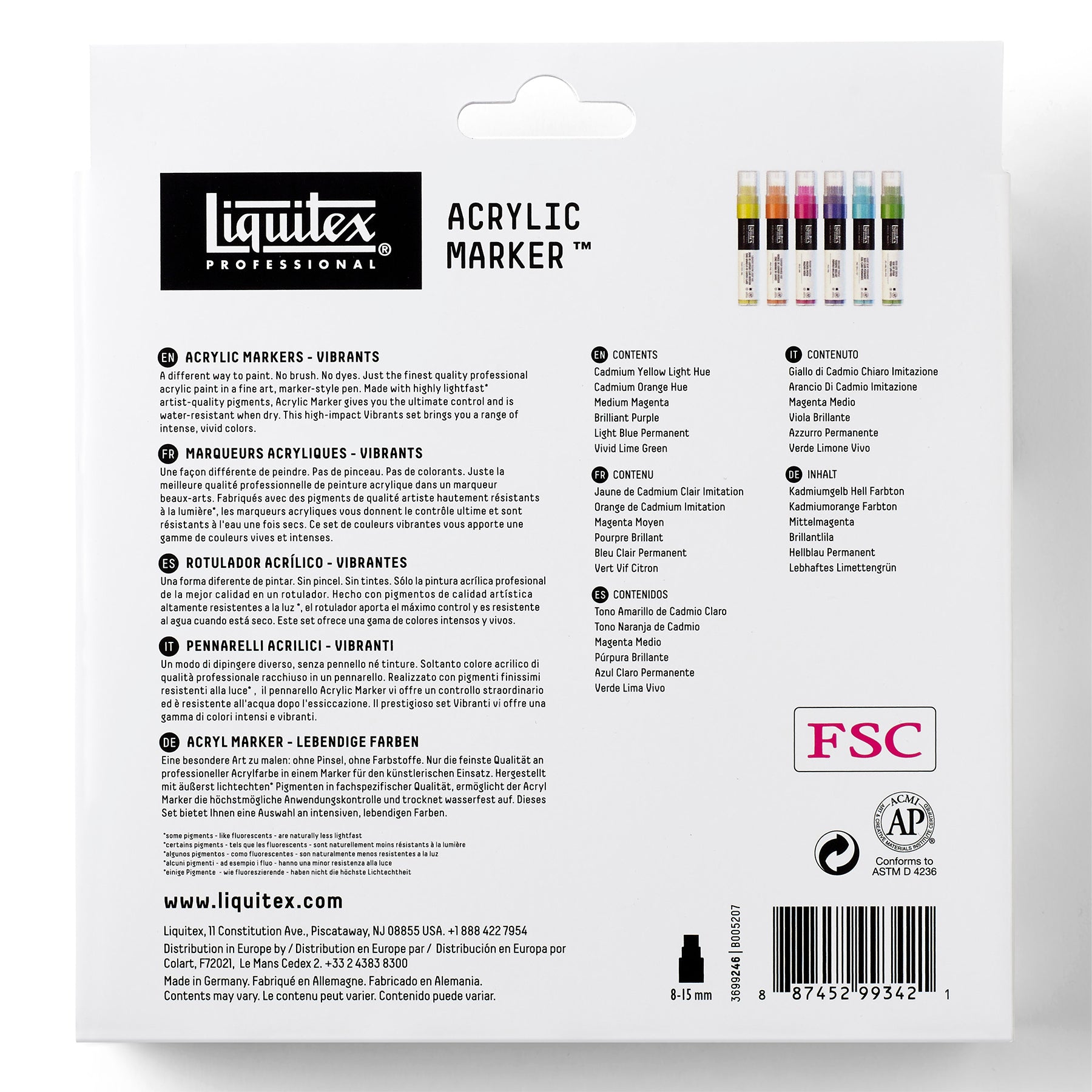 LQ Paint Marker Wide 6 Set - Vibrants