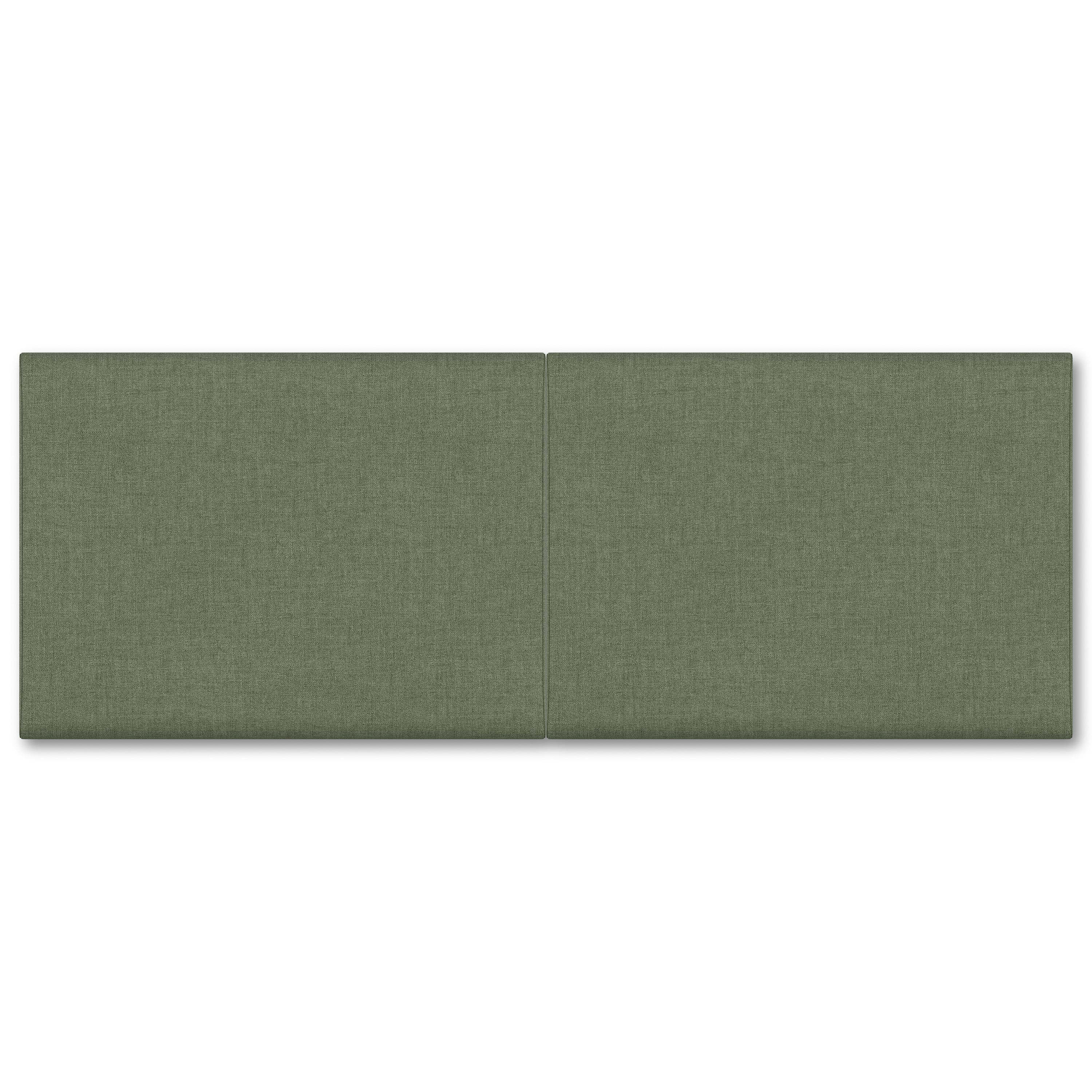 Jaxx Panelist Modern Padded Headboard- Set of 2 Wall Mounted Panels (Each 22.5" x 30")- Queen Double Tall, Microvelvet Havana Brown