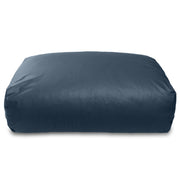 Atrium Collection Lino Ottoman - Oversized Large Couch Ottoman & Foam-Filled Lounger - Faux Leather - Oxford Blue