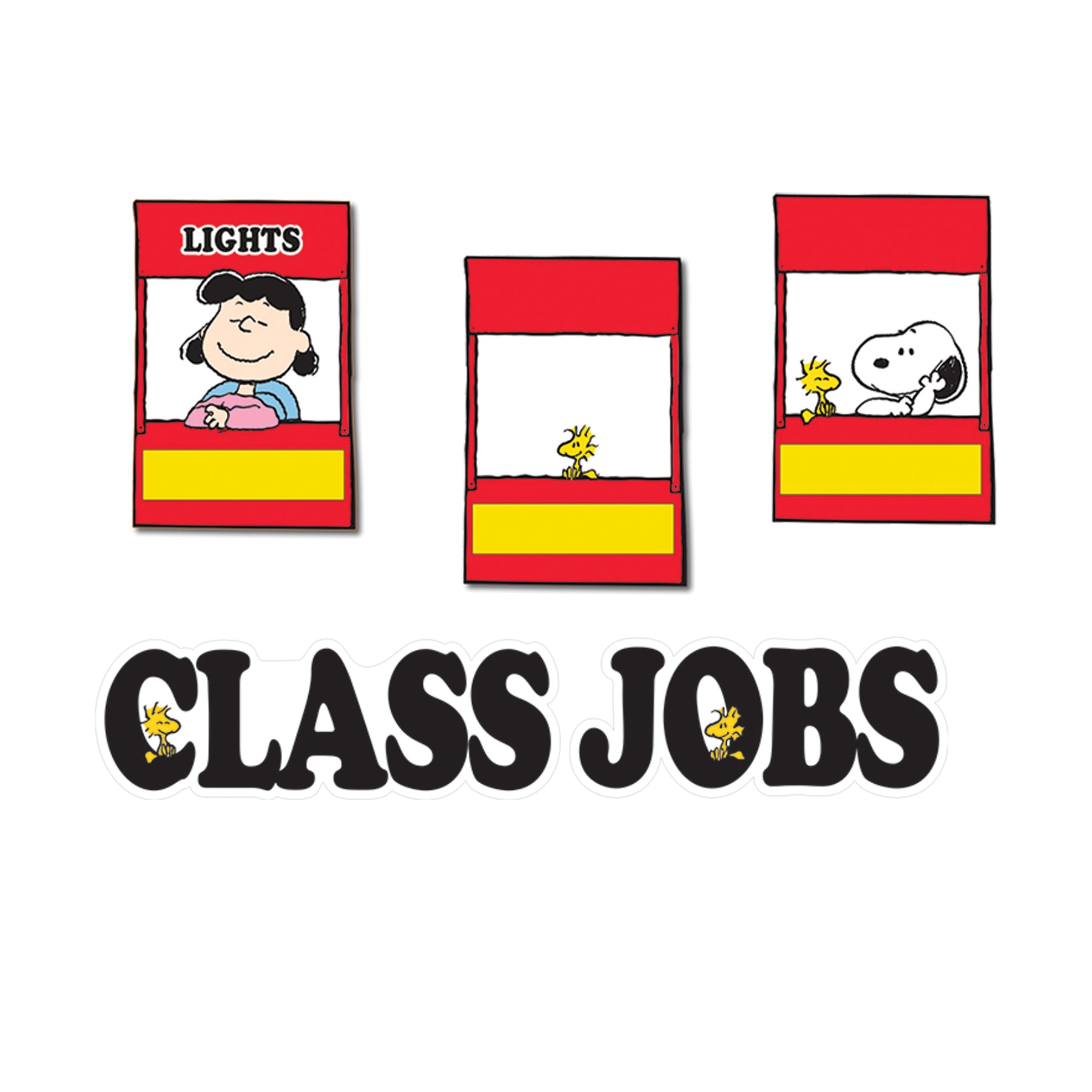 Peanuts® Class Jobs Mini Bulletin Board Set, 47 Pieces