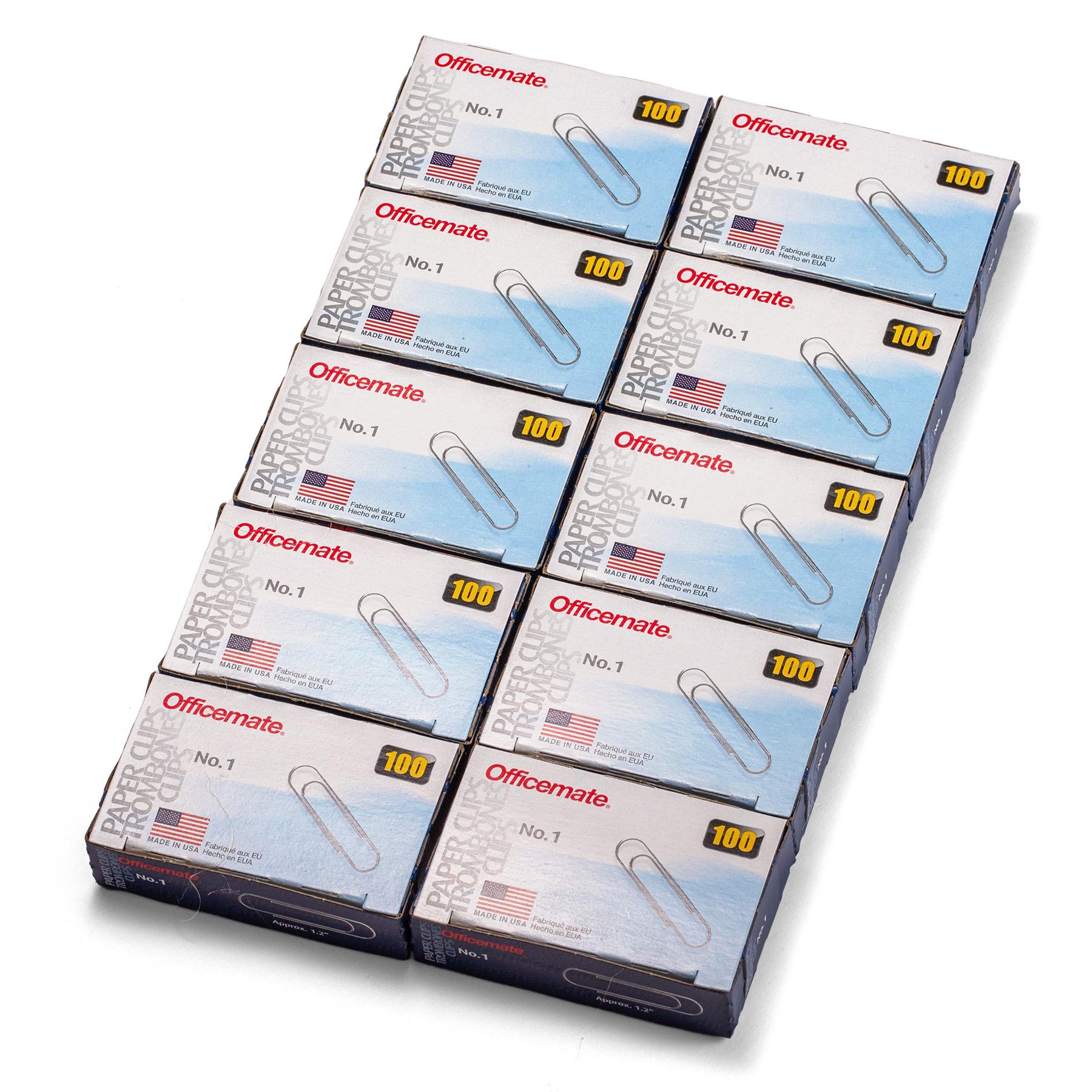 Paper Clips, #1 Gem, 100 Per Box, 10 Boxes