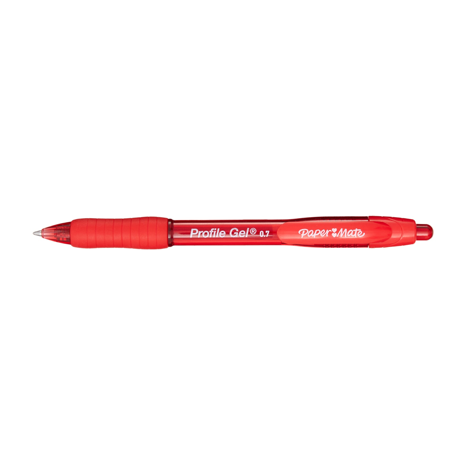 Gel Pen, Profile Retractable Pen, 0.7mm, Red, 12 Count