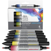 WN ProMarker Watercolour 6 Basic Tones