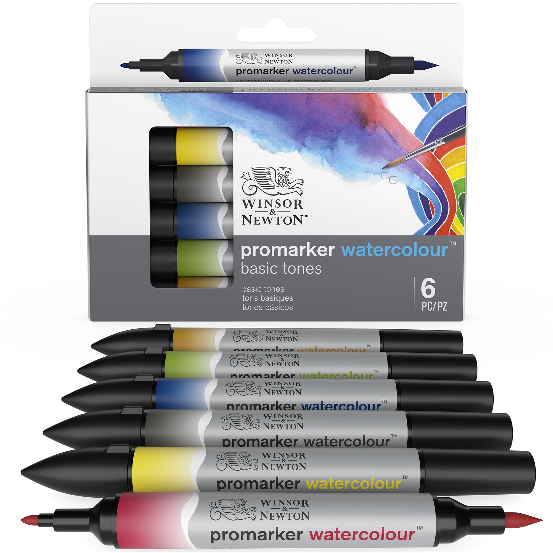 WN ProMarker Watercolour 6 Basic Tones