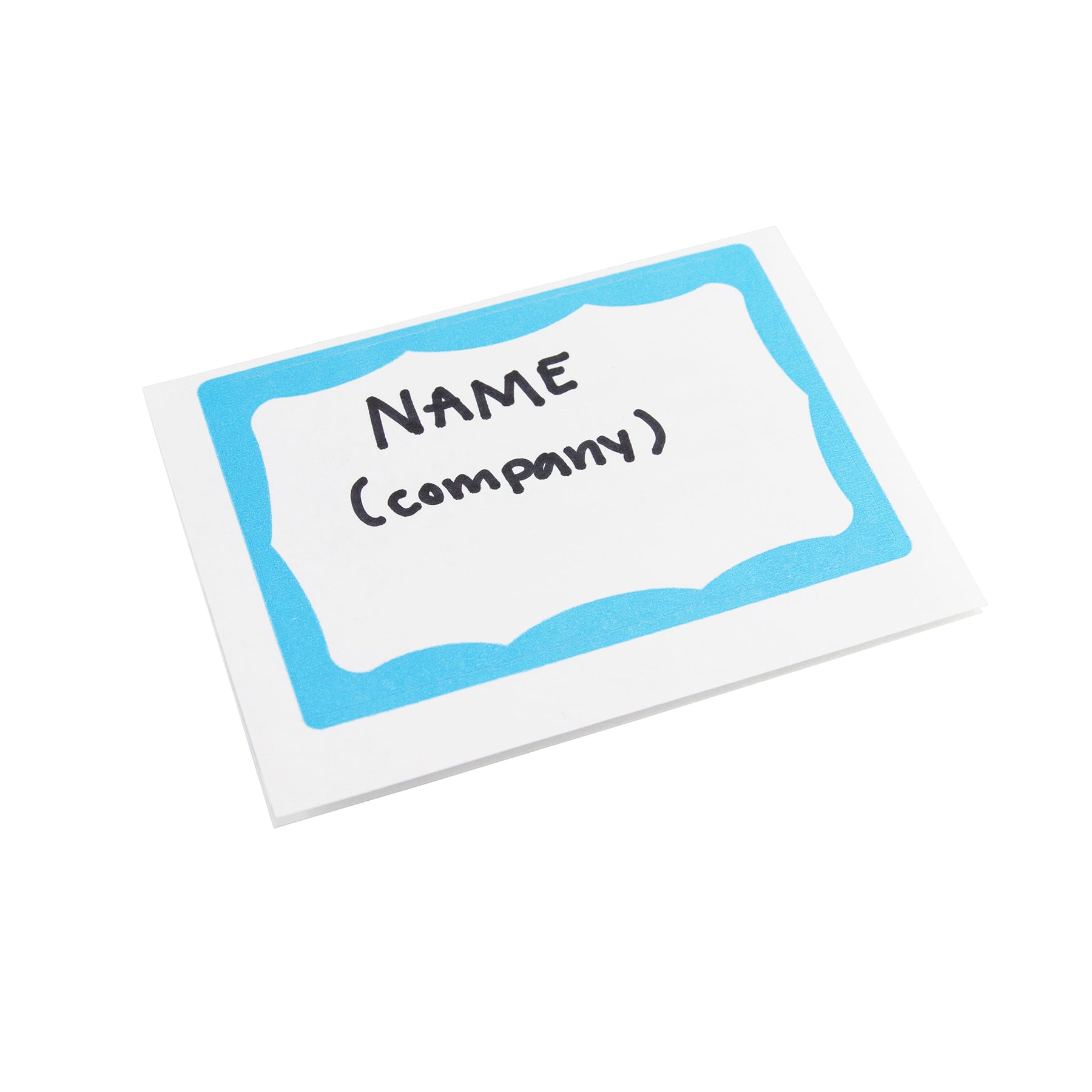 Adhesive Badges, Blue Border, Pack of 100