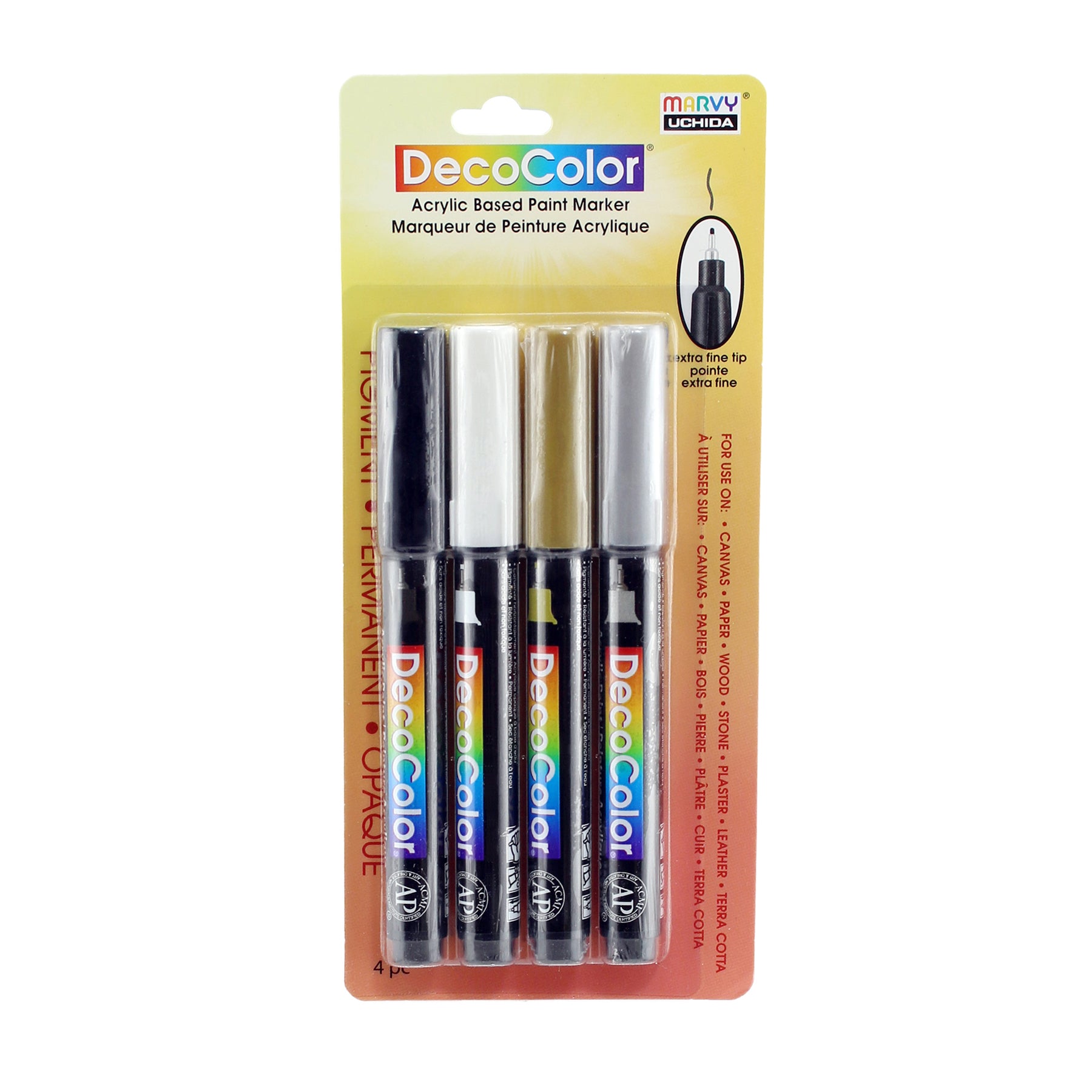 115-4B DECOCOLOR ACRYLIC FINE 4PCS SETB