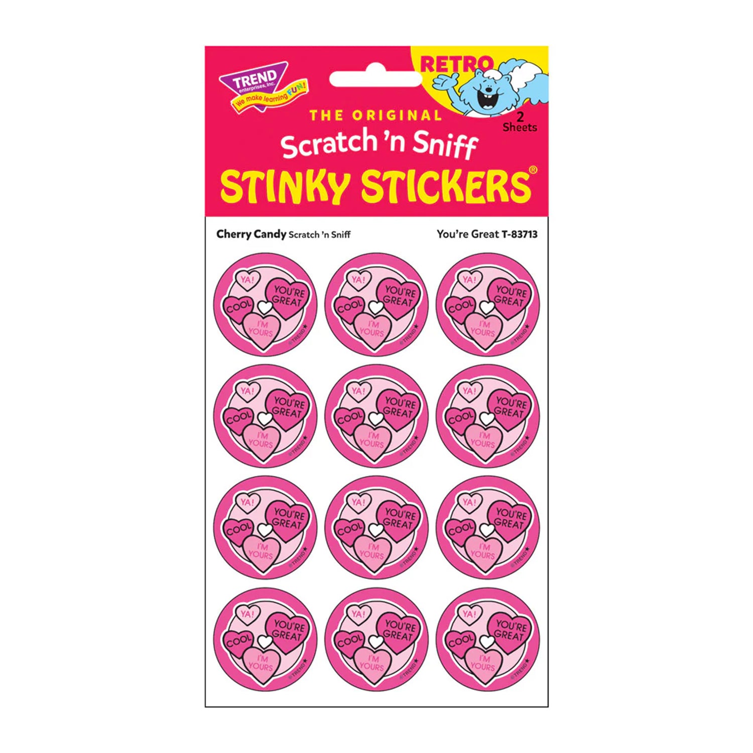 You're Great/ Cherry Candy Scent Stickers, 24 ct.