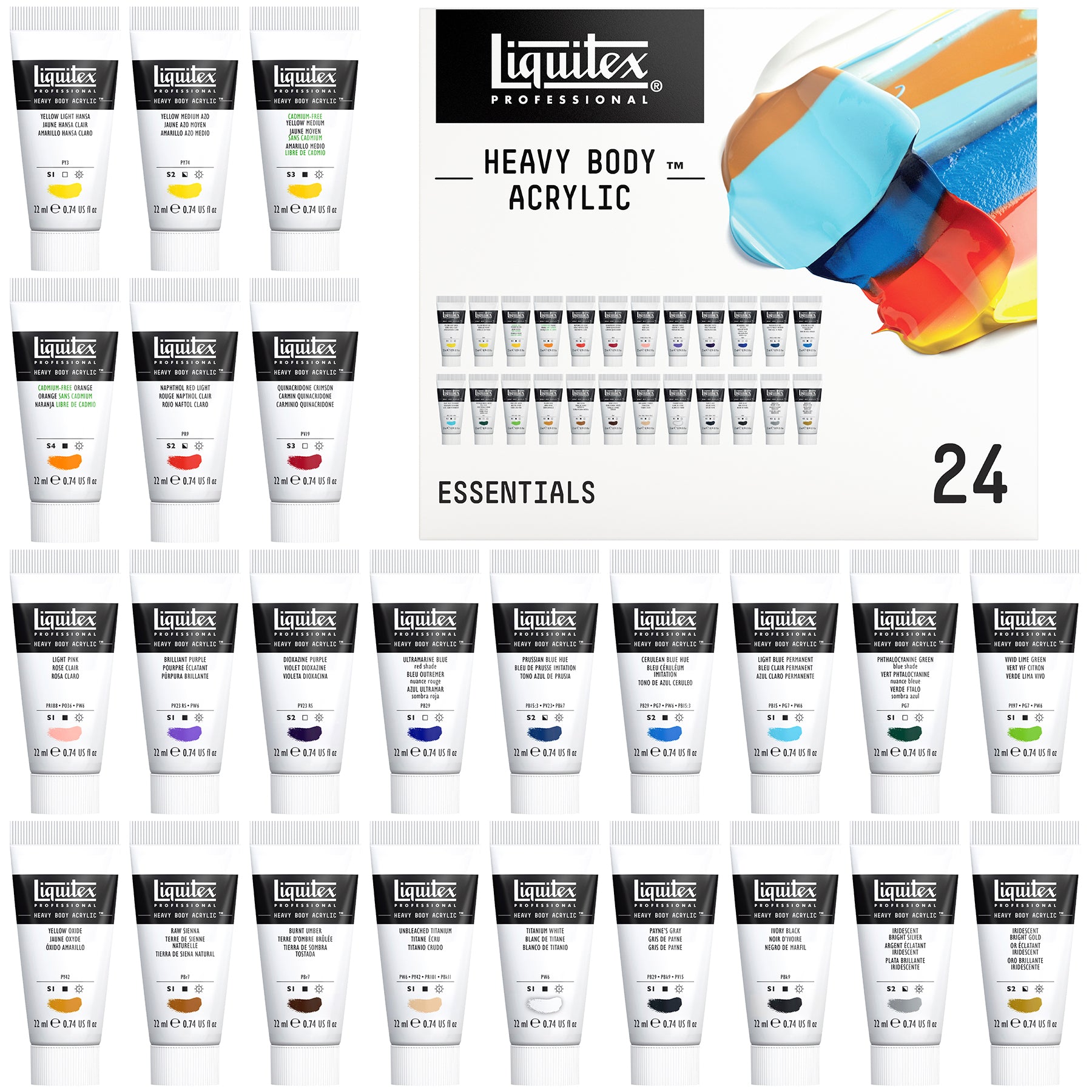 Heavy Body Color - 24 x 22ml Set